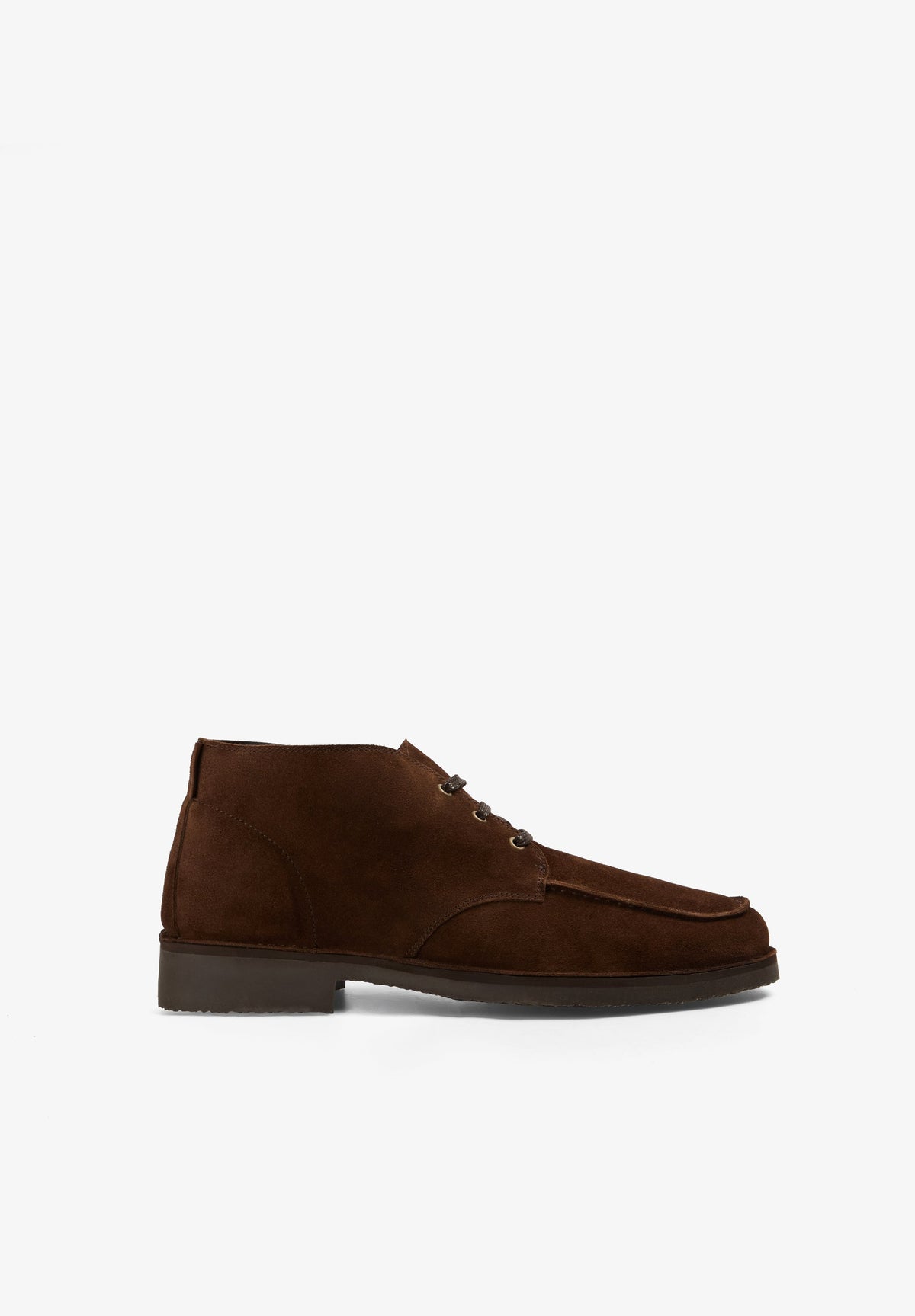 SUEDE LACE-UP ANKLE BOOTS