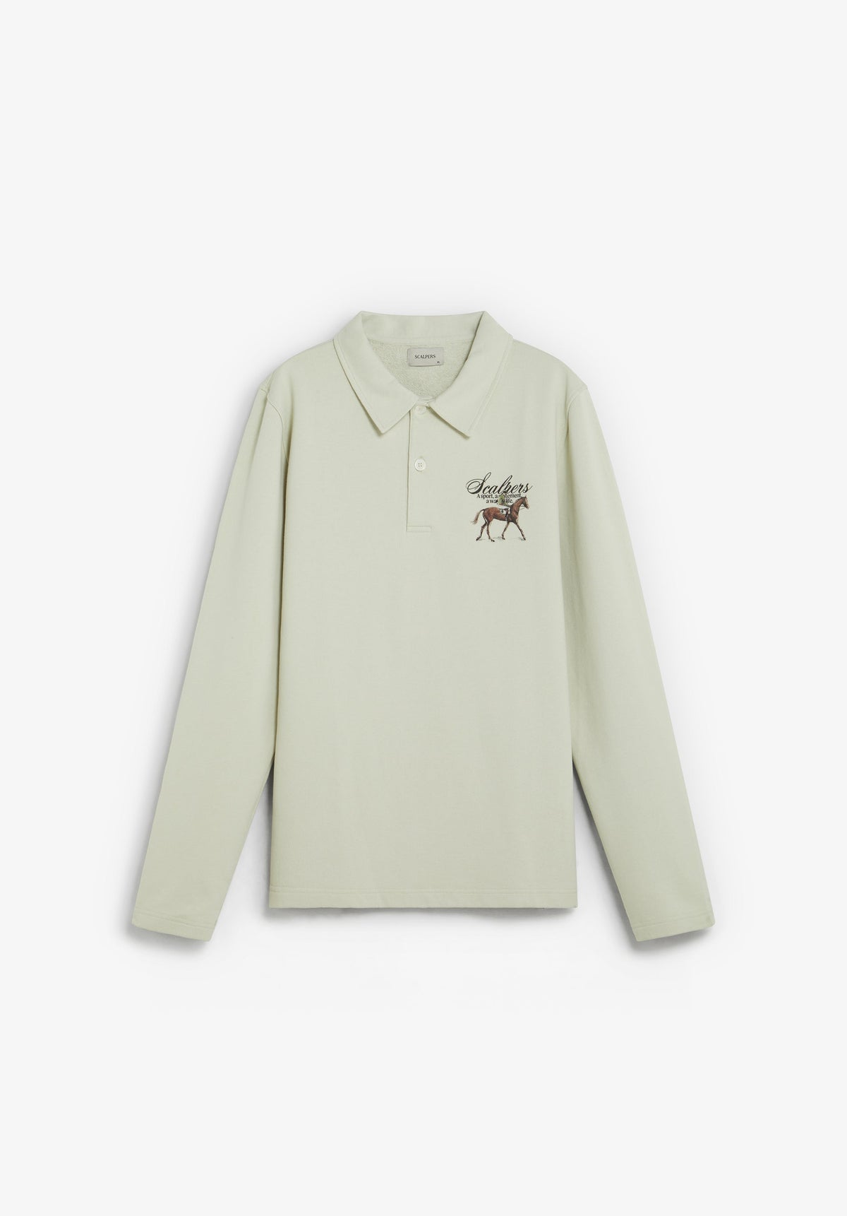 PRINTED POLO COLLAR SWEATSHIRT