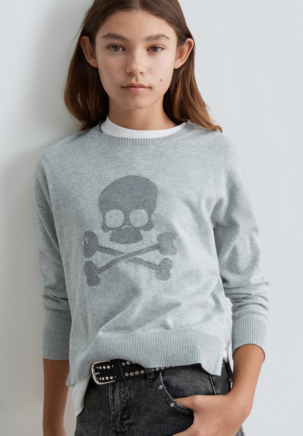 SCSKULL INTARSIA TRICOT GIRLS