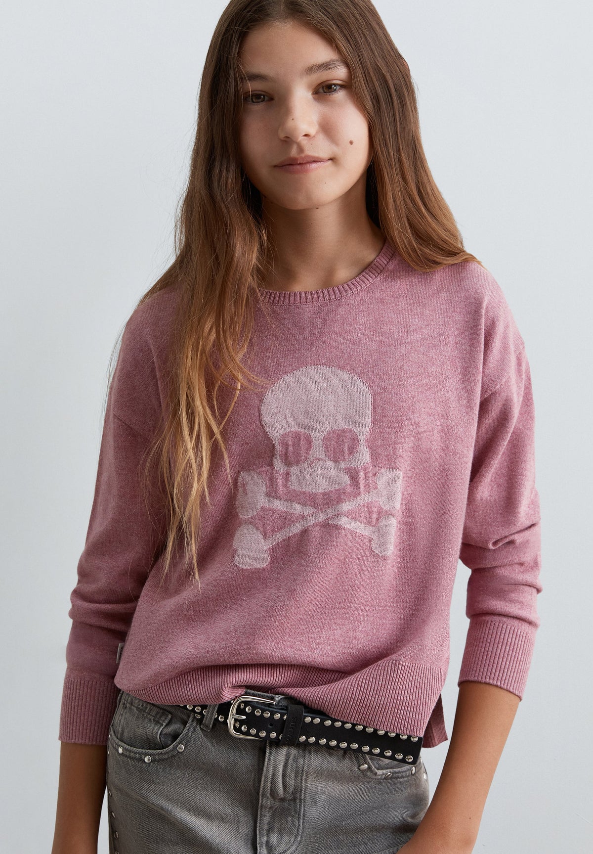 SCSKULL INTARSIA TRICOT GIRLS