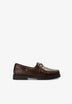 LEATHER DECK SHOES WITH STITCHING