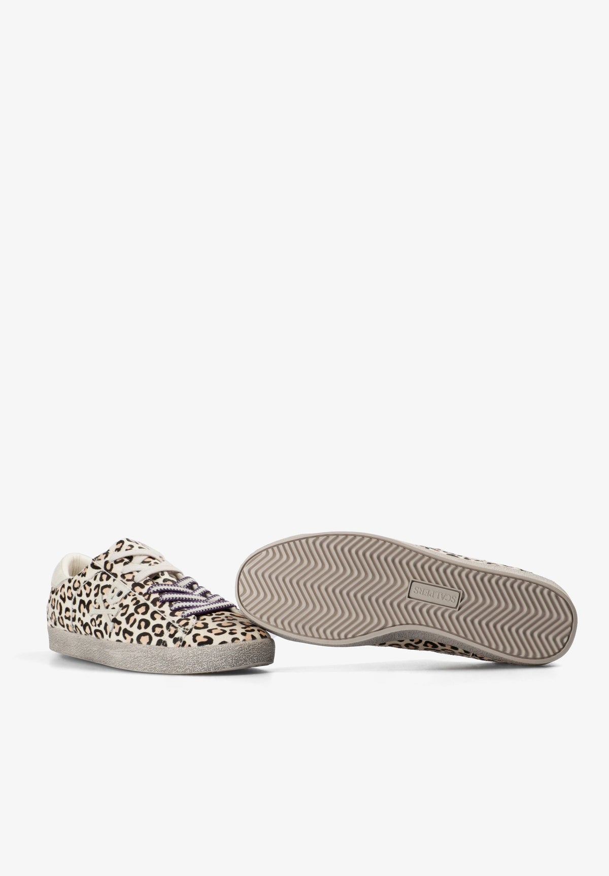 ANIMAL PRINT SNEAKERS WITH LACE DETAIL