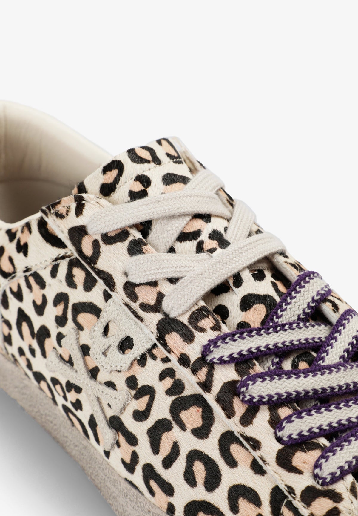 ANIMAL PRINT SNEAKERS WITH LACE DETAIL