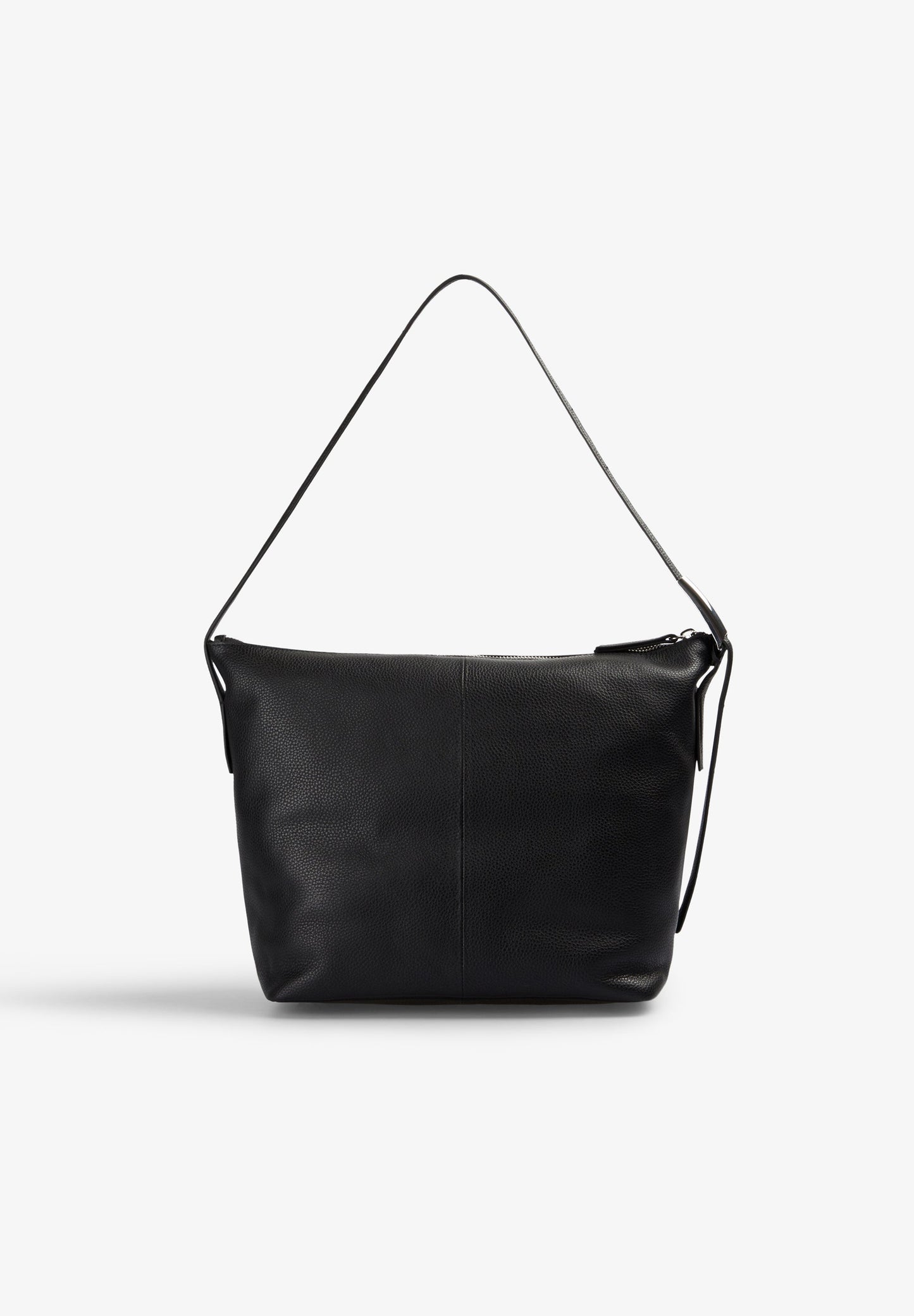 LEATHER SHOULDER BAG WITH HANDLE DETAILS