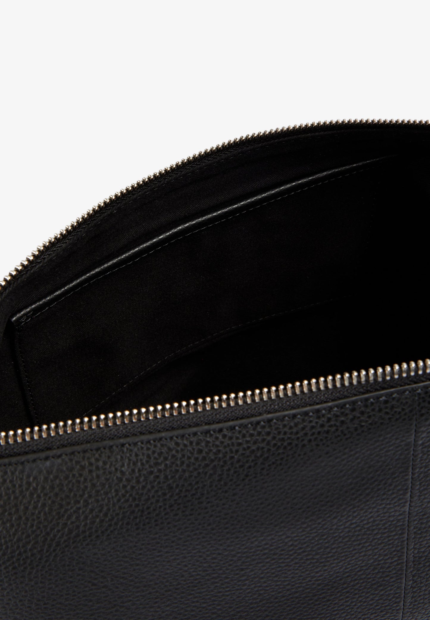 LEATHER SHOULDER BAG WITH HANDLE DETAILS