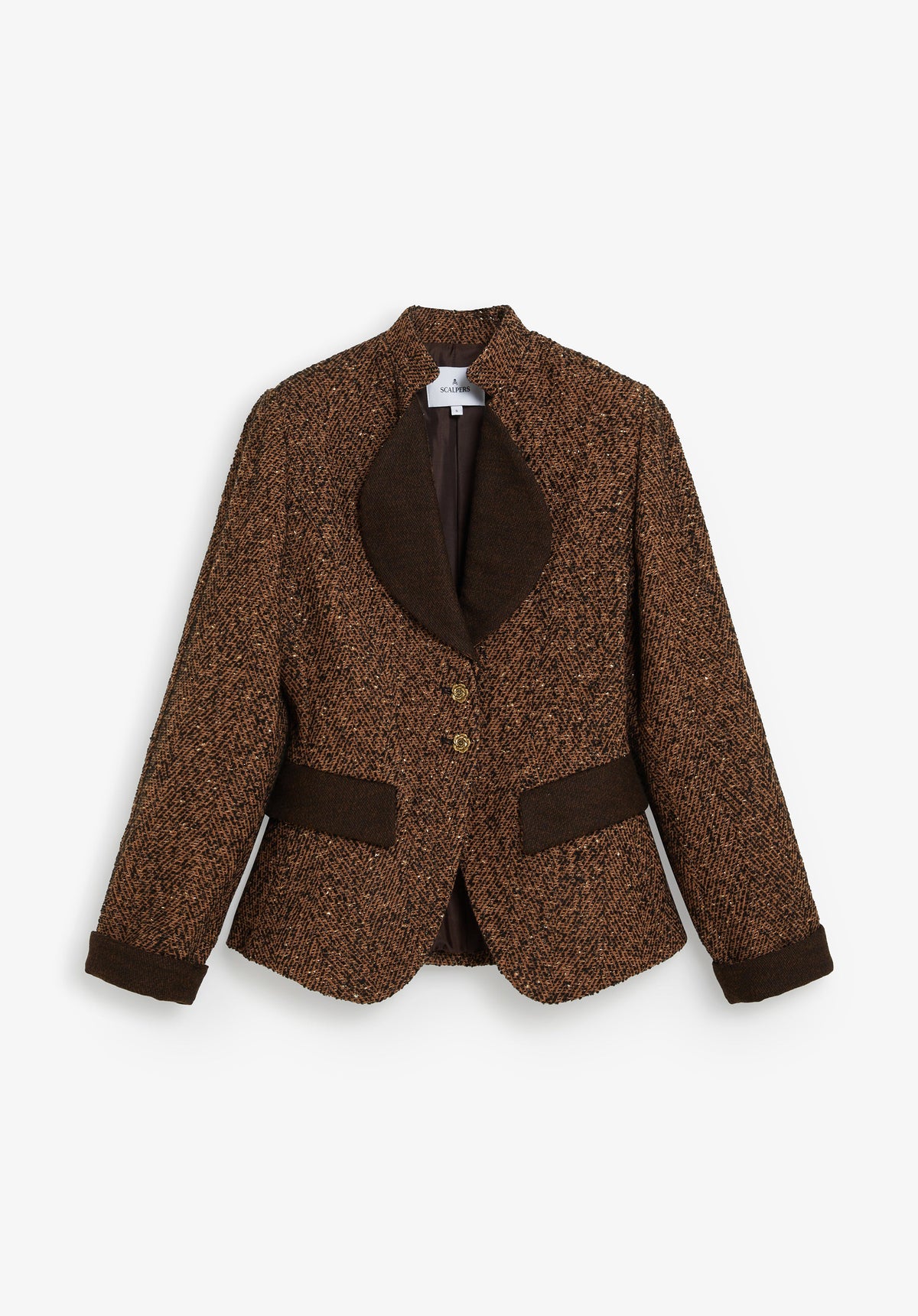 LUREX LAPEL COLLAR BLAZER