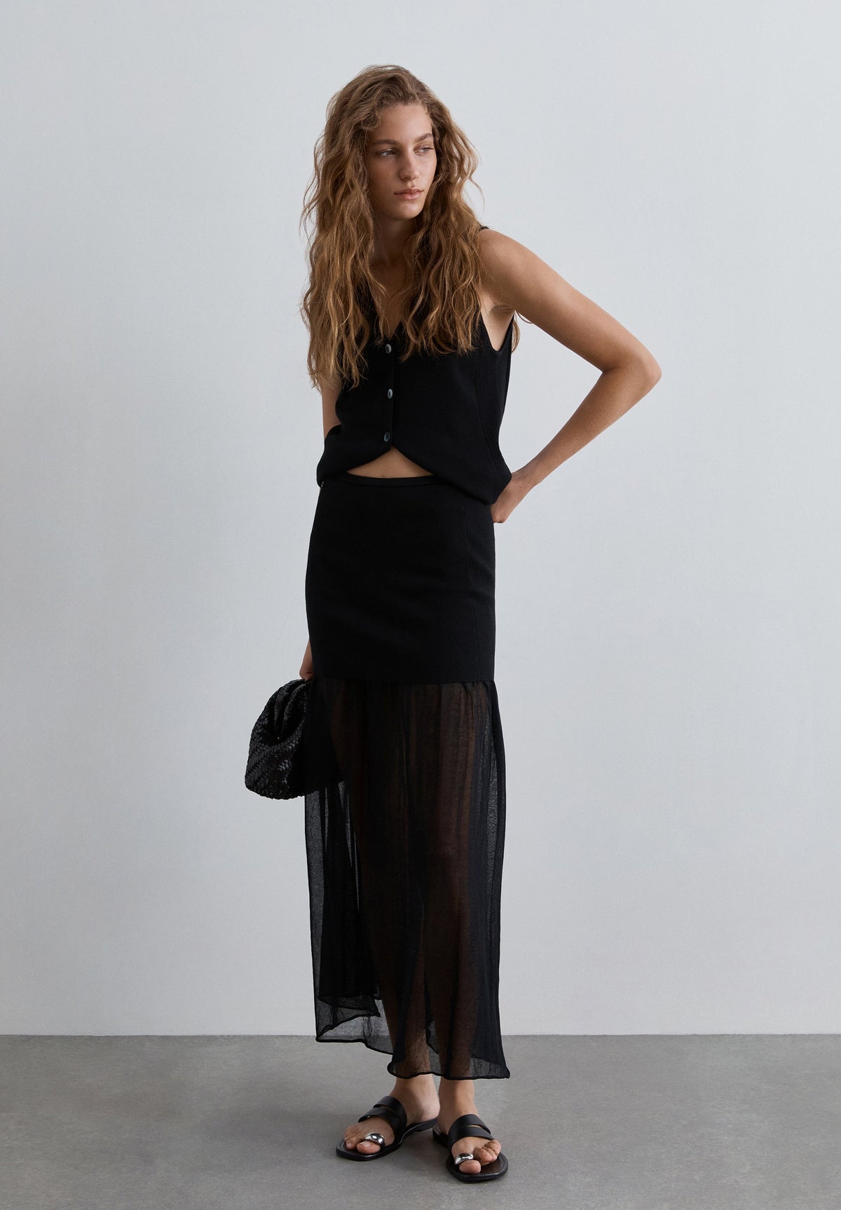 COMBINED KNIT SKIRT