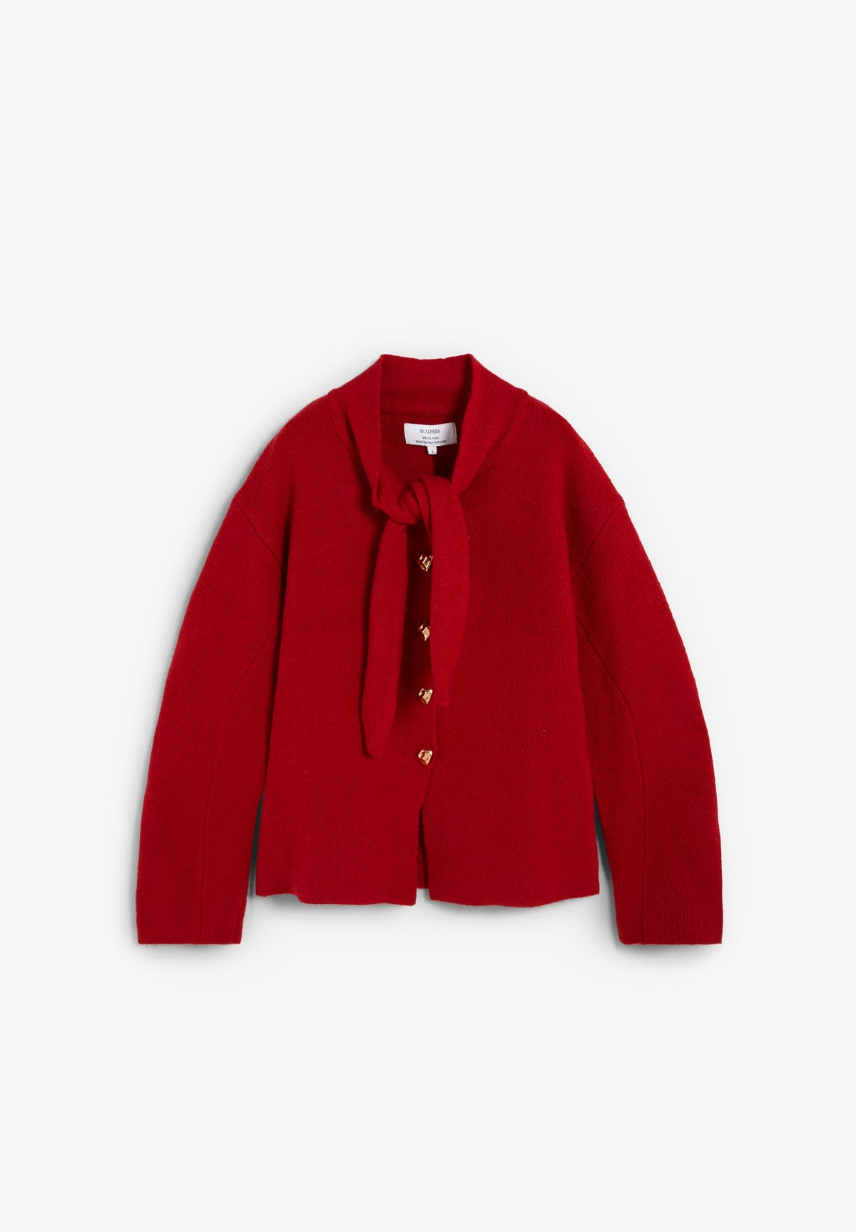 TIE NECK CARDIGAN