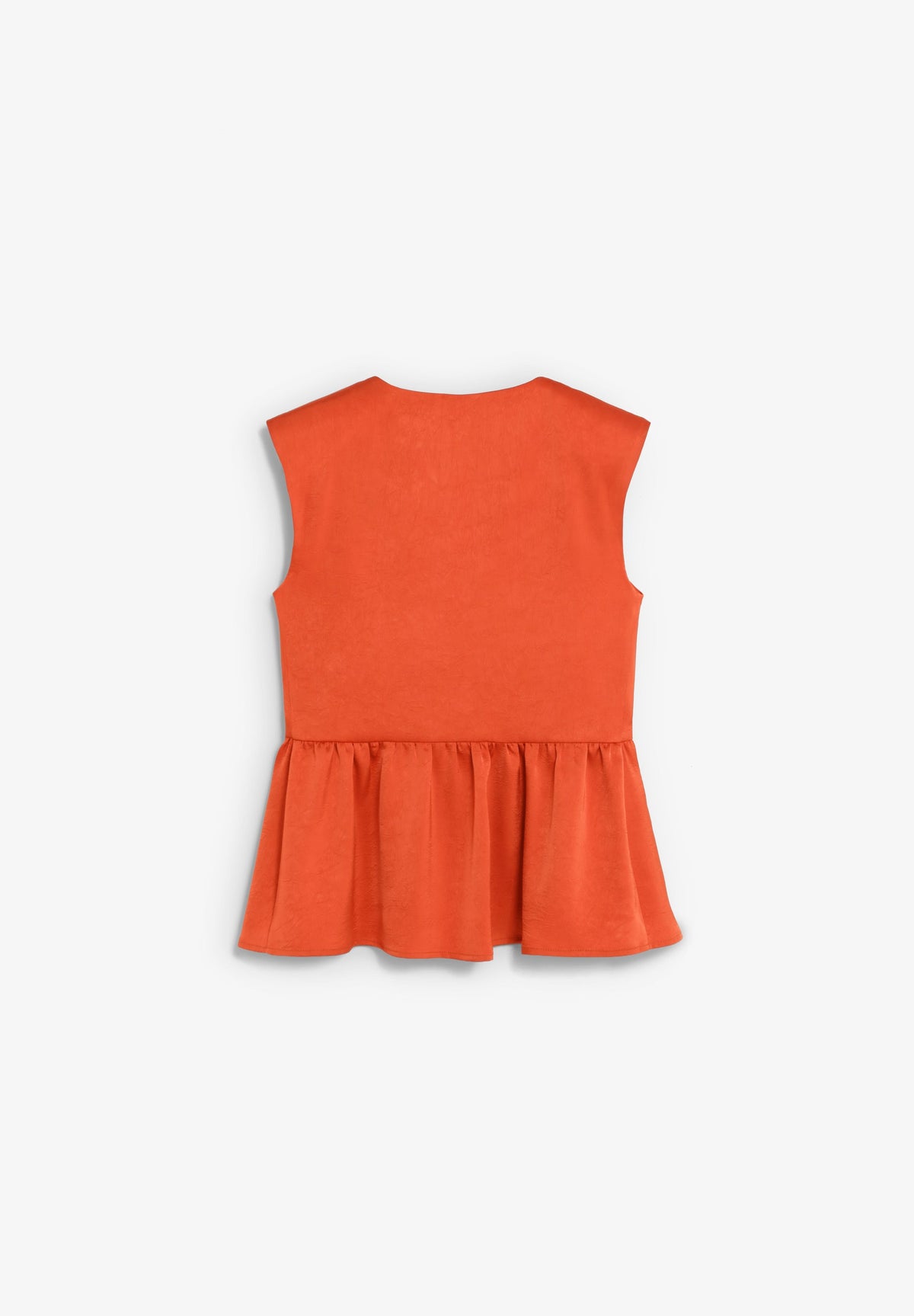SATIN PEPLUM TOP