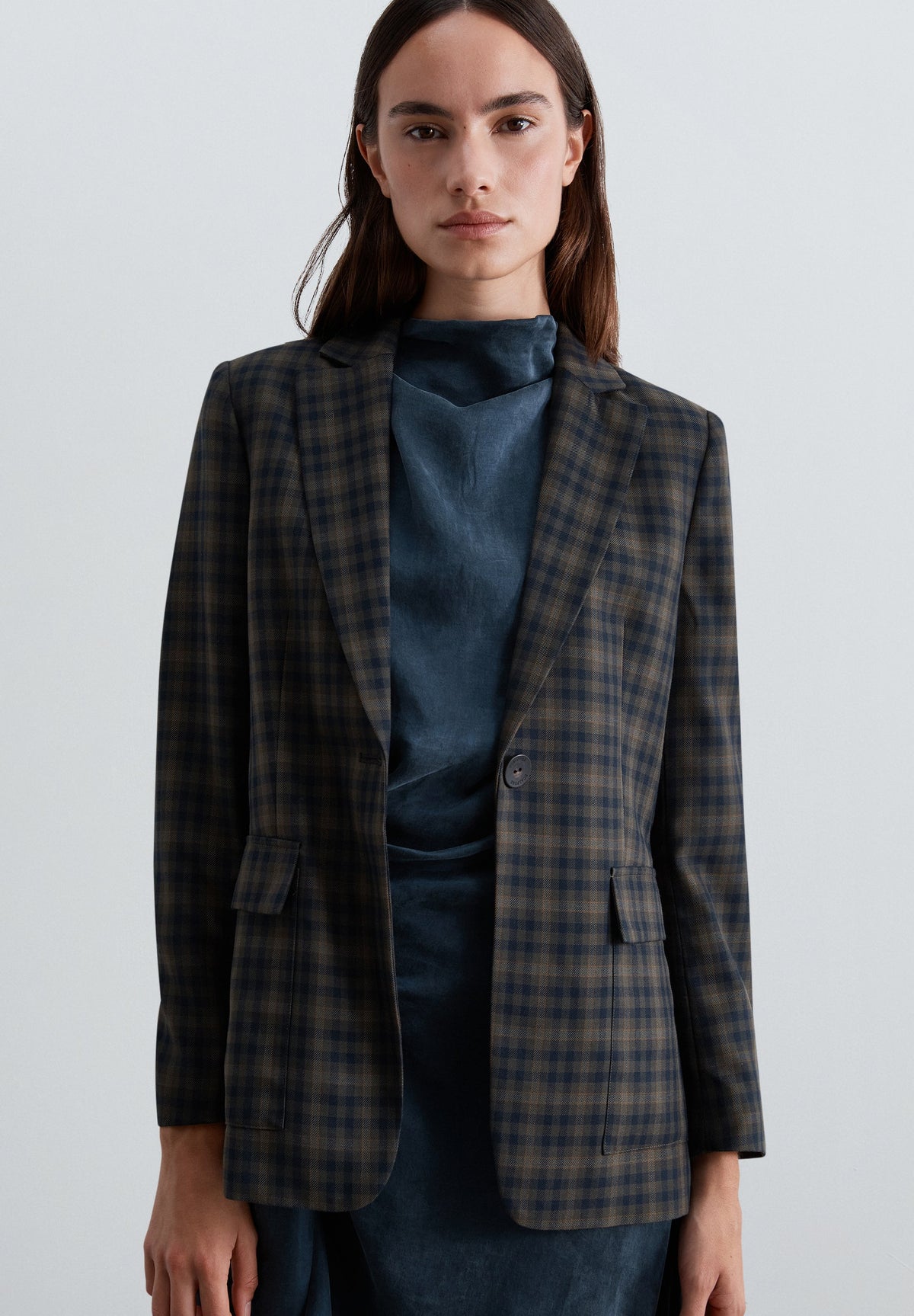 SCGREENCHECK BELT BLAZER