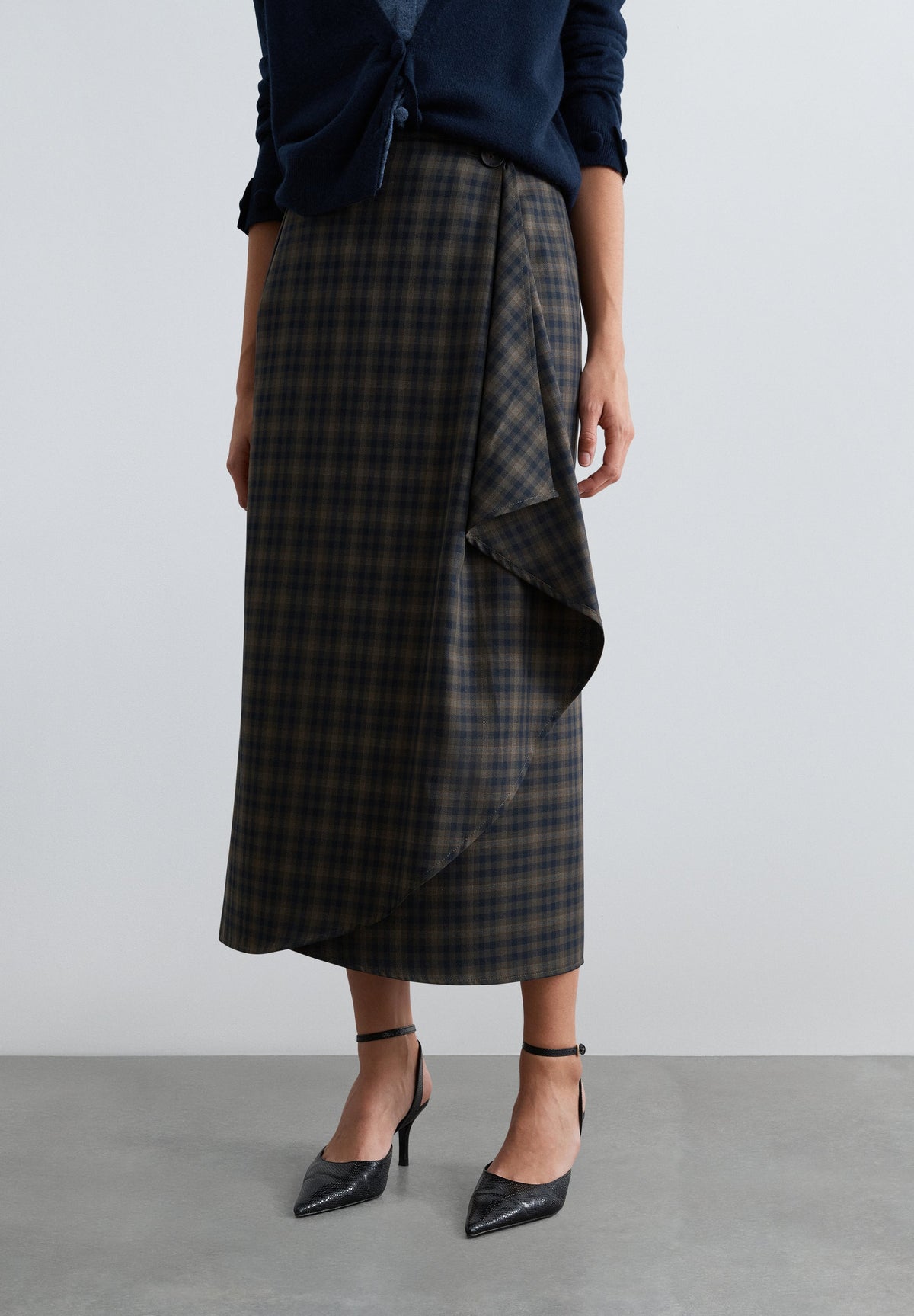 SCGREENCHECK BELT SKIRT