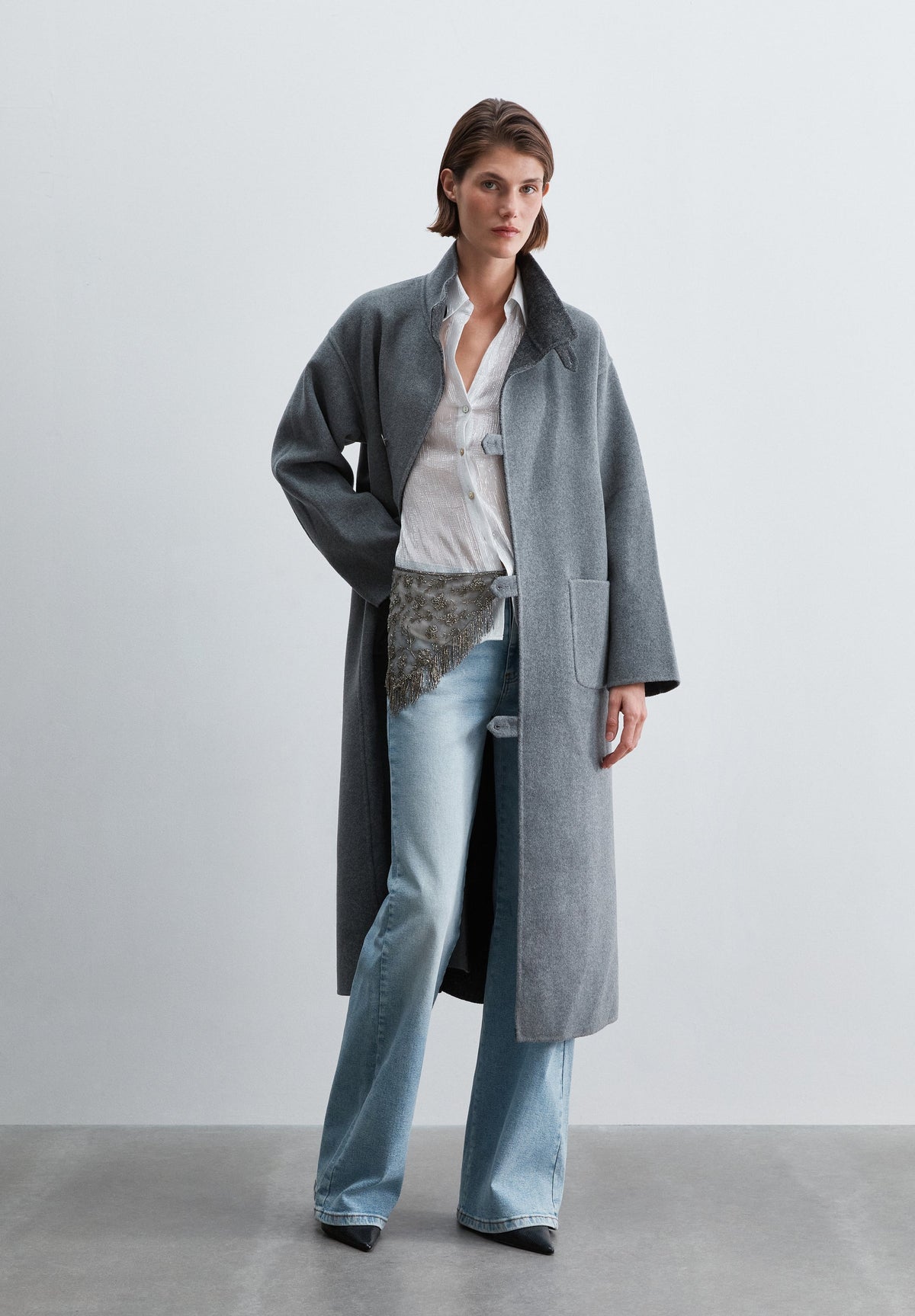 REVERSIBLE COAT WITH SCARF