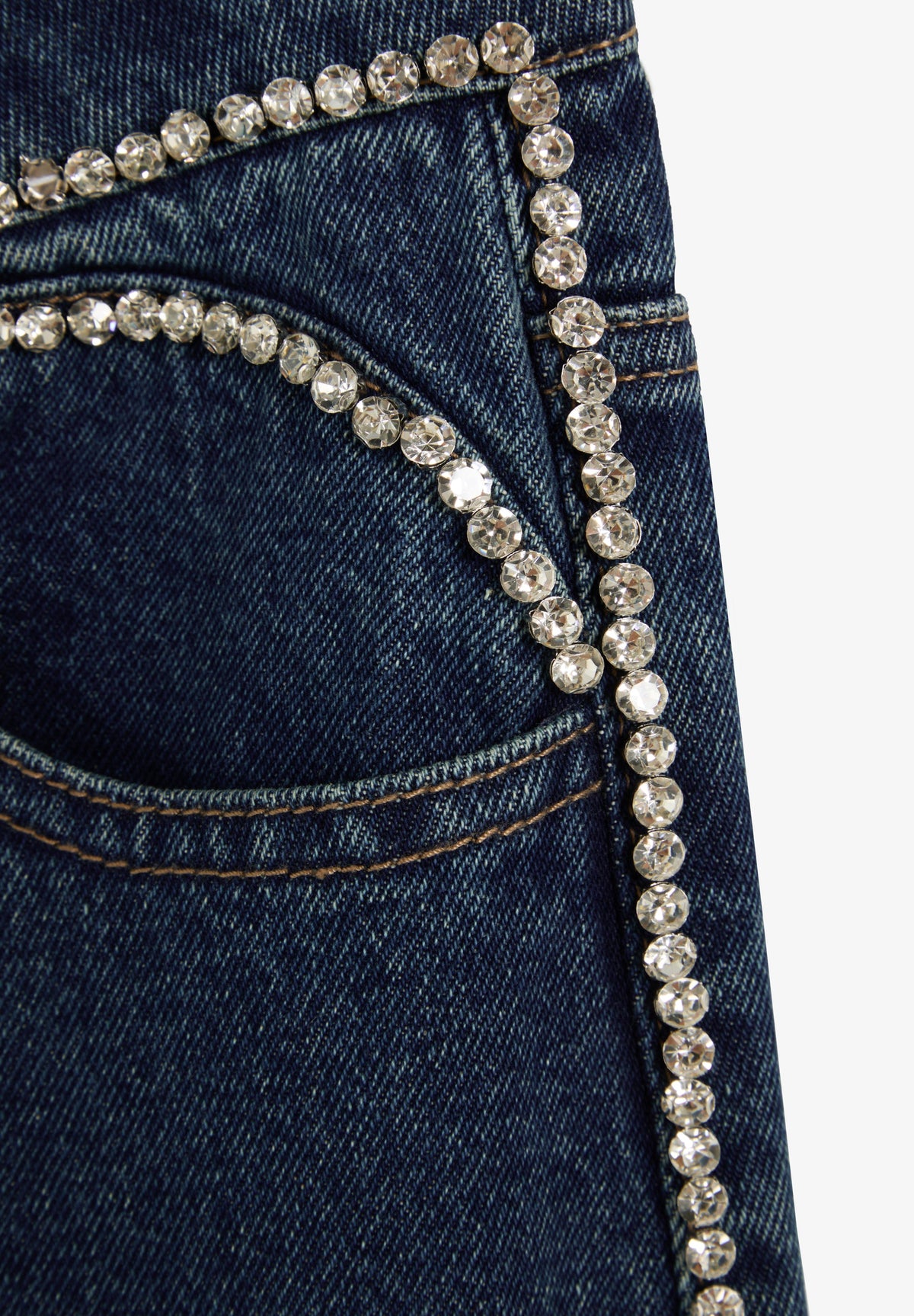 WIDE LEG BEADED JEANS