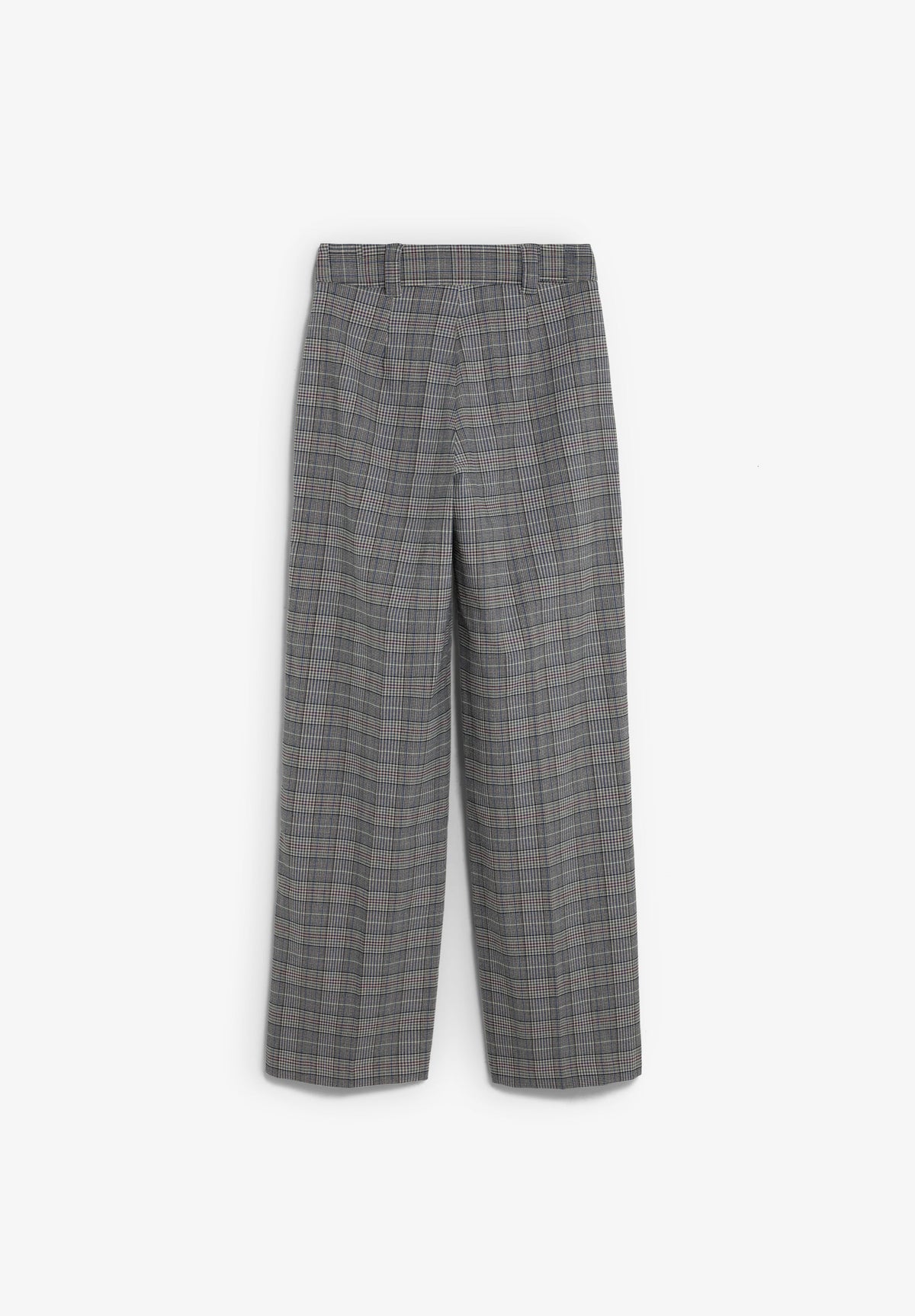 STRAIGHT CHECKED TROUSERS