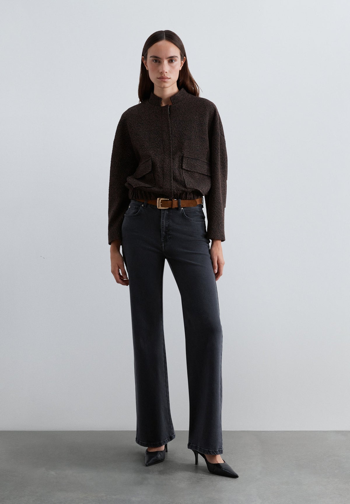 SCKNITTY LUREX BOMBER JACKET