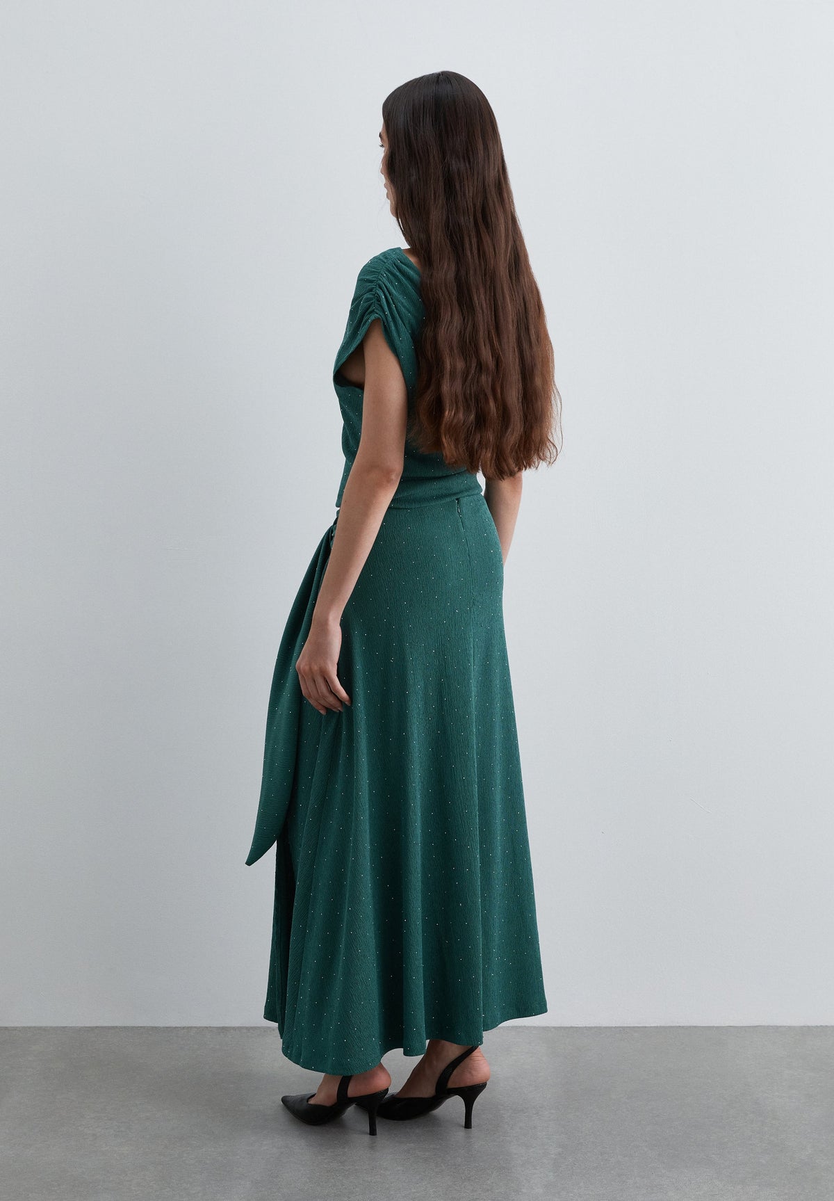MIDI SKIRT WITH RHINESTONES