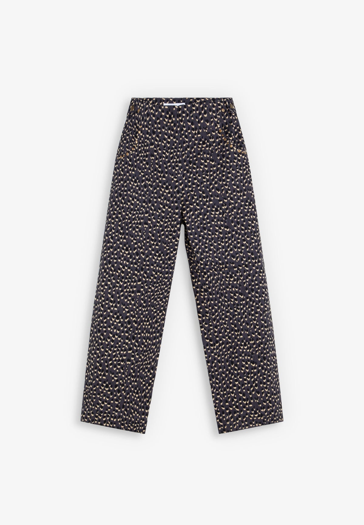 STUDDED PRINT TROUSERS