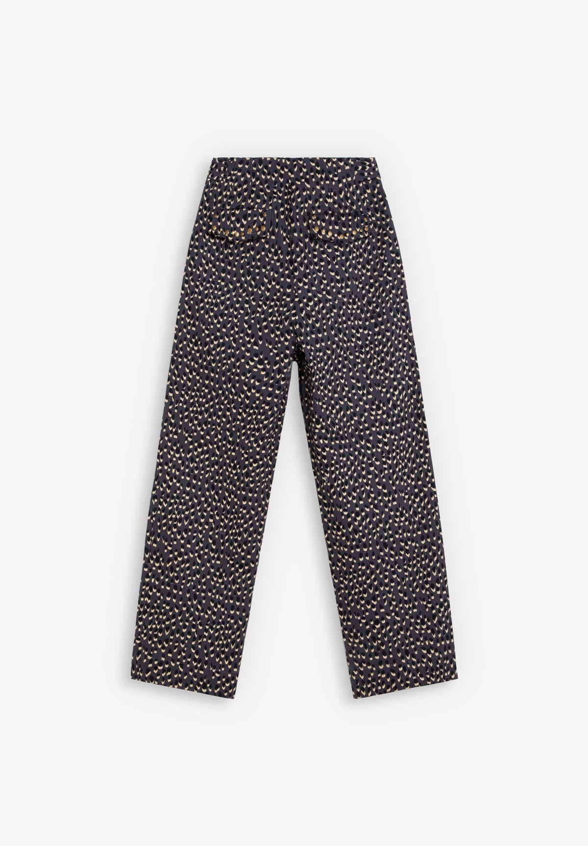 STUDDED PRINT TROUSERS