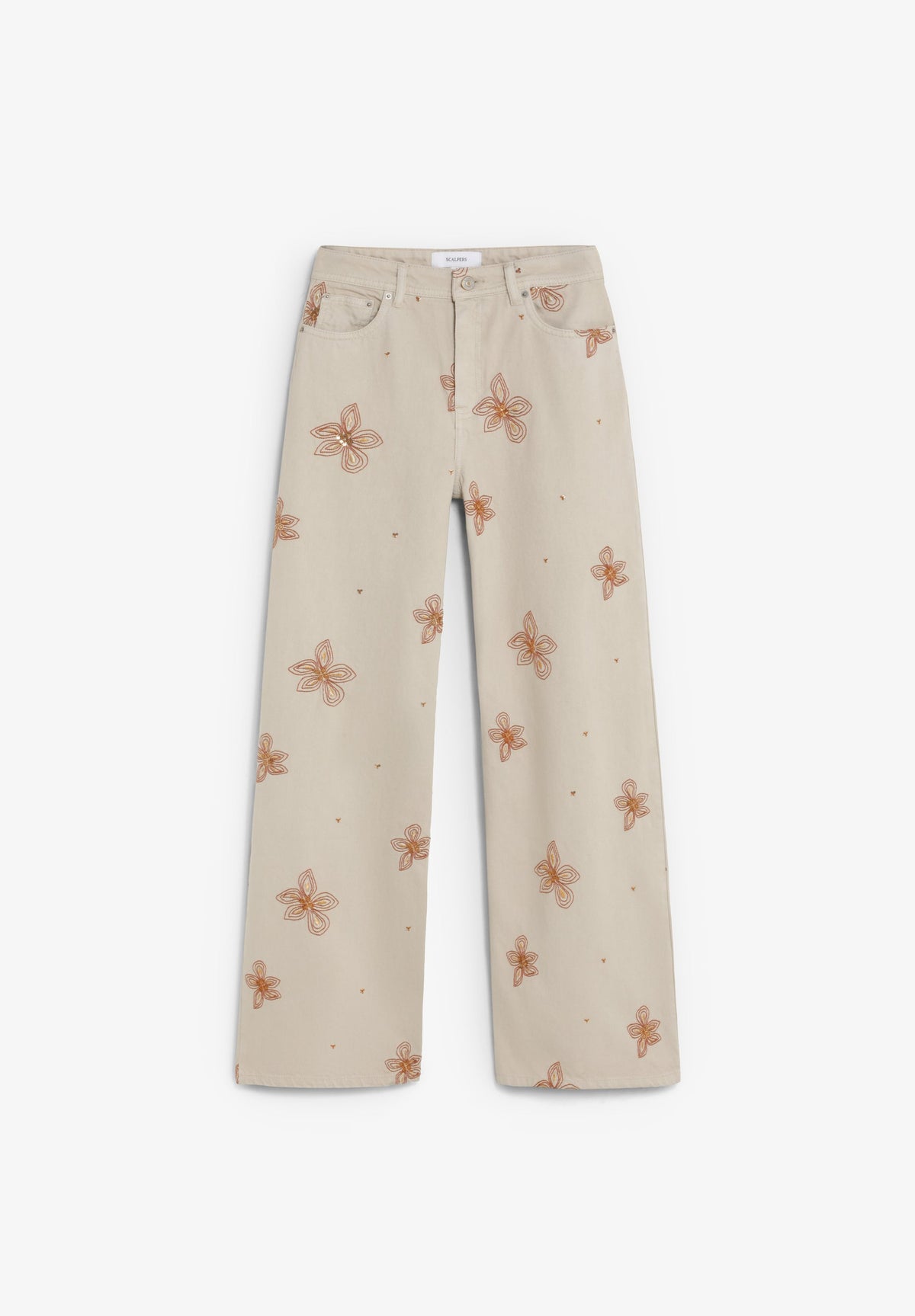 SCNEWEMB FLOWER DENIM PANT