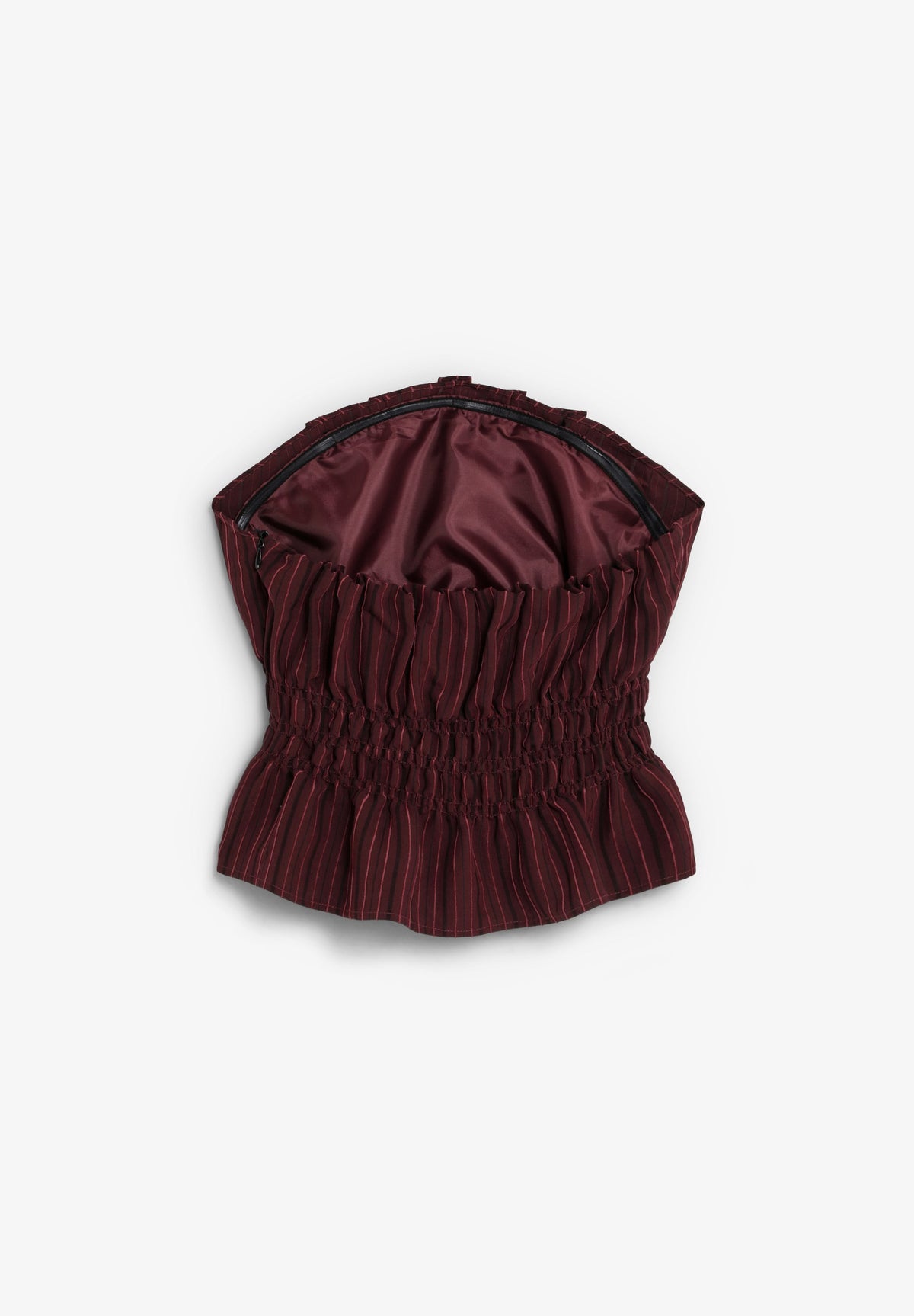 RUCHED STRAPLESS TOP