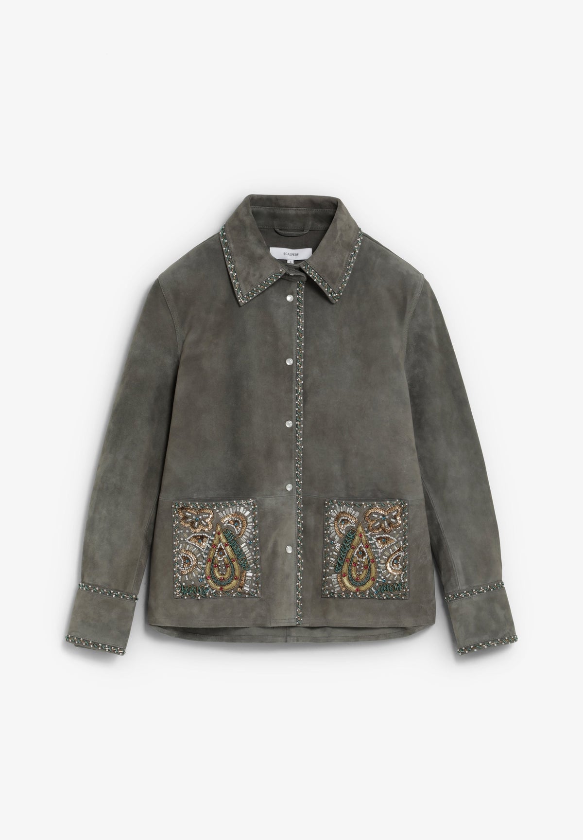 SCPASLEY BEADS SUEDE JACKET