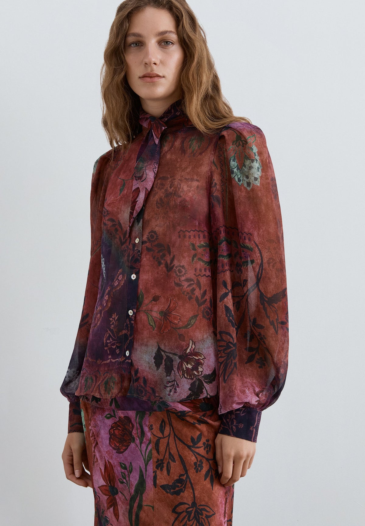 SCPATCH PRINT BLOUSE