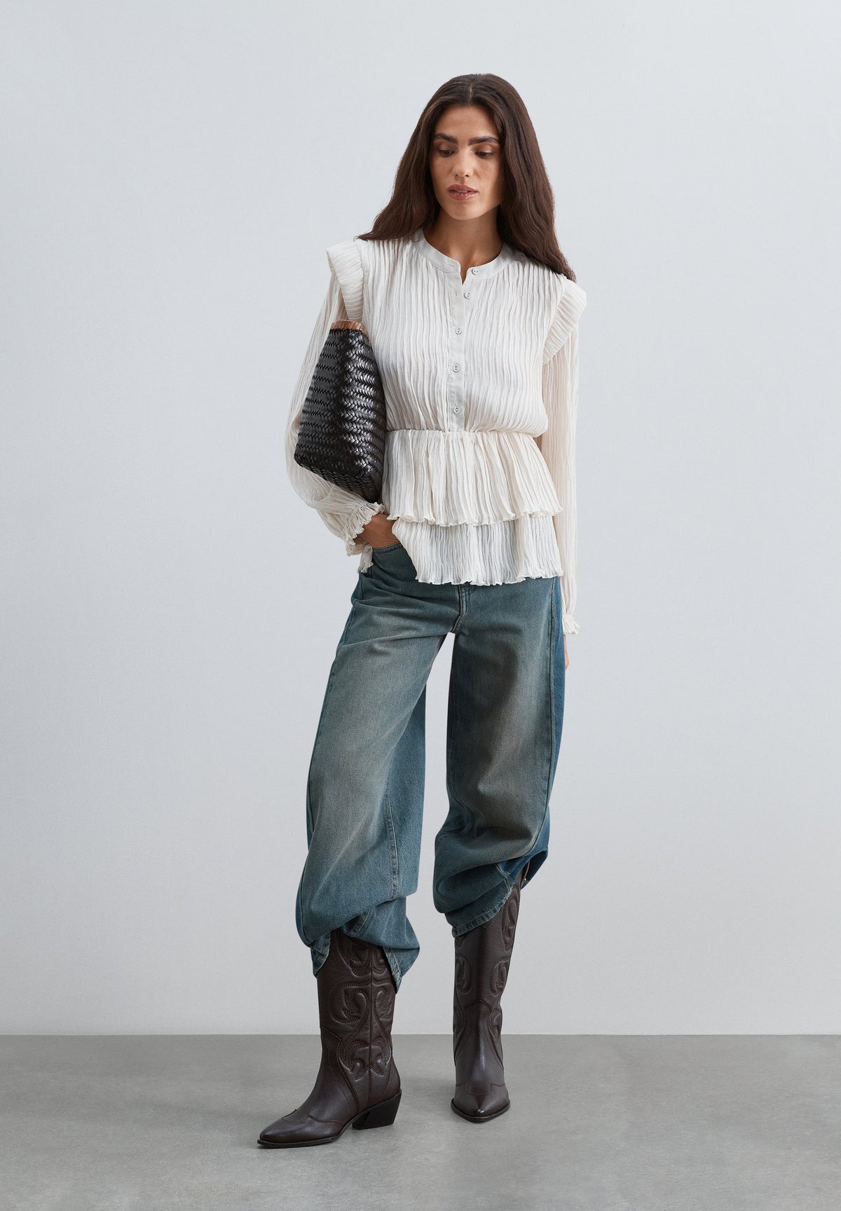 SCPLEATED BLOUSE