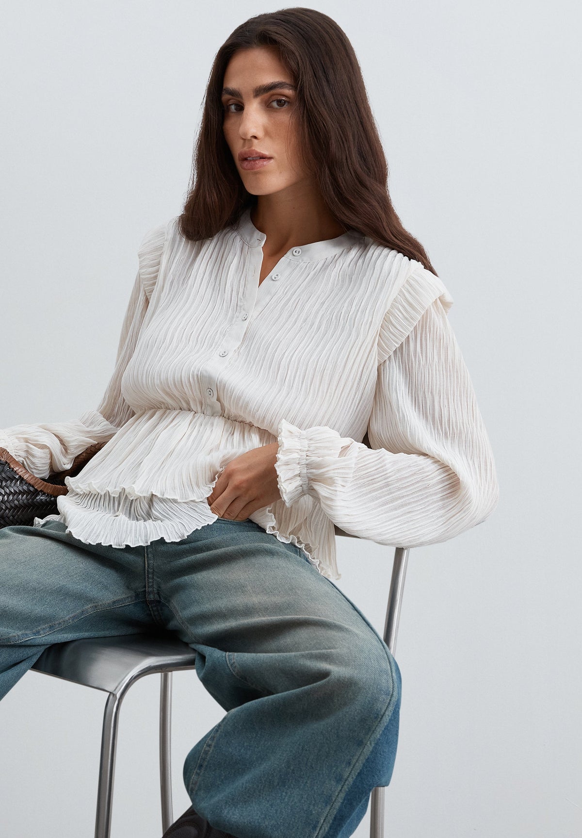 SCPLEATED BLOUSE