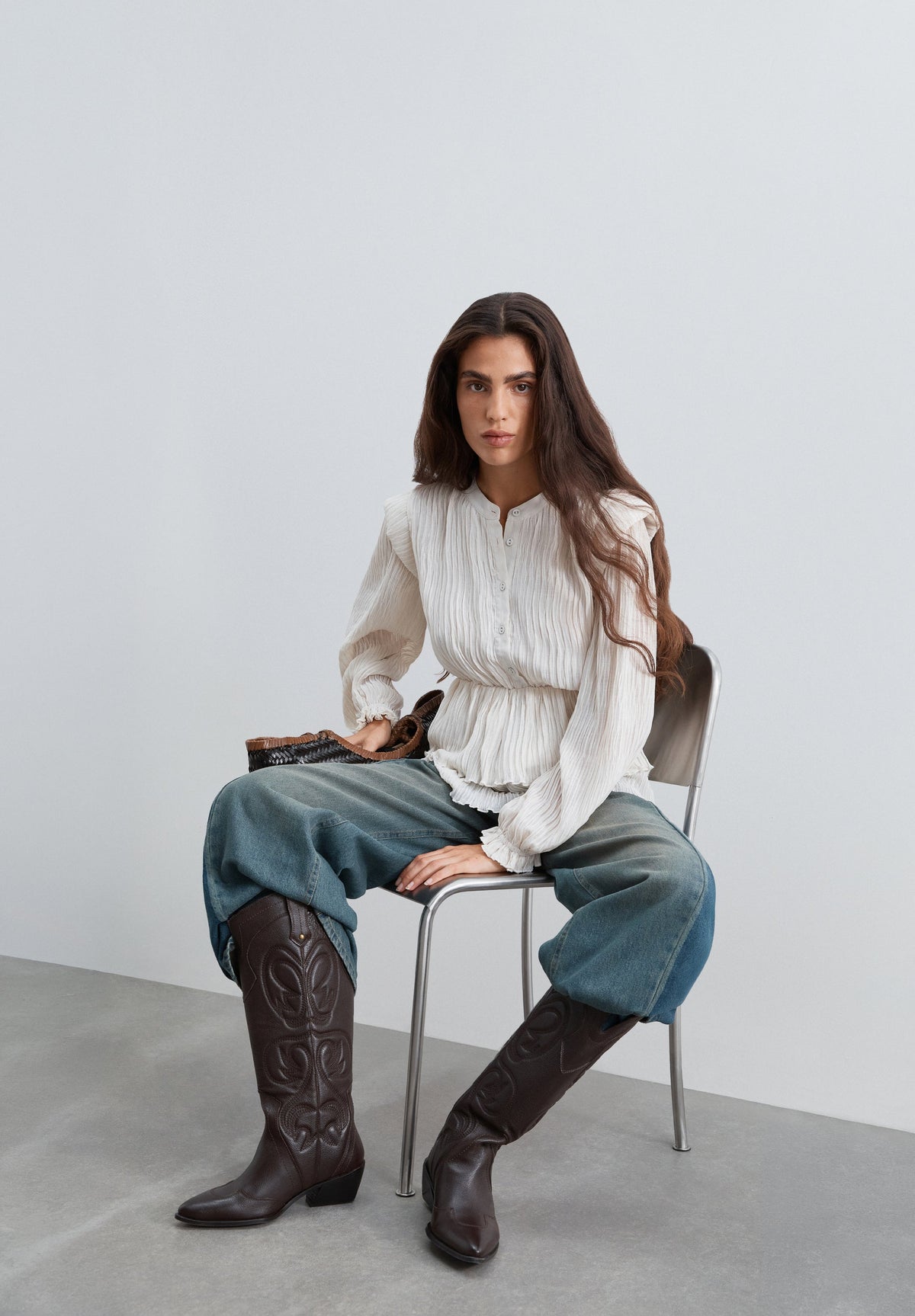 SCPLEATED BLOUSE