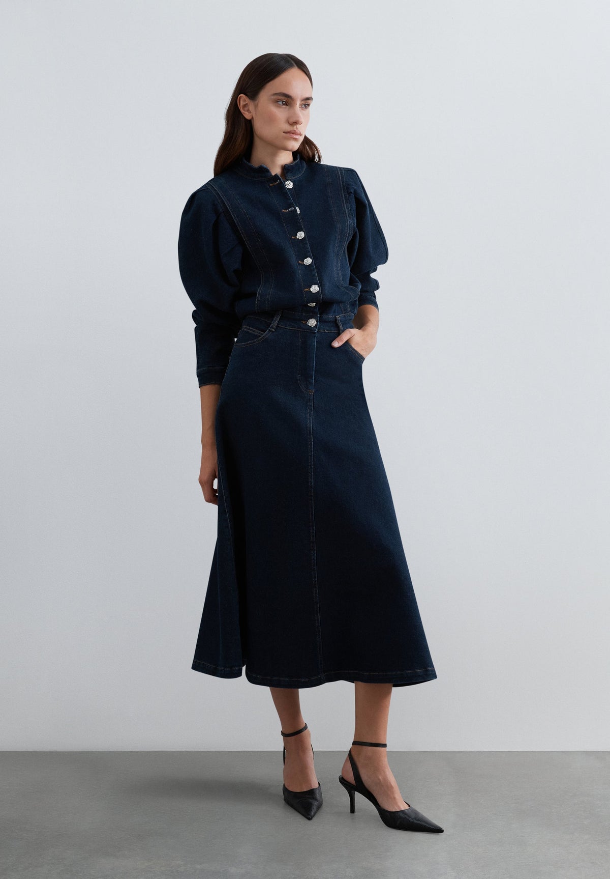 SCROSE DENIM DRESS