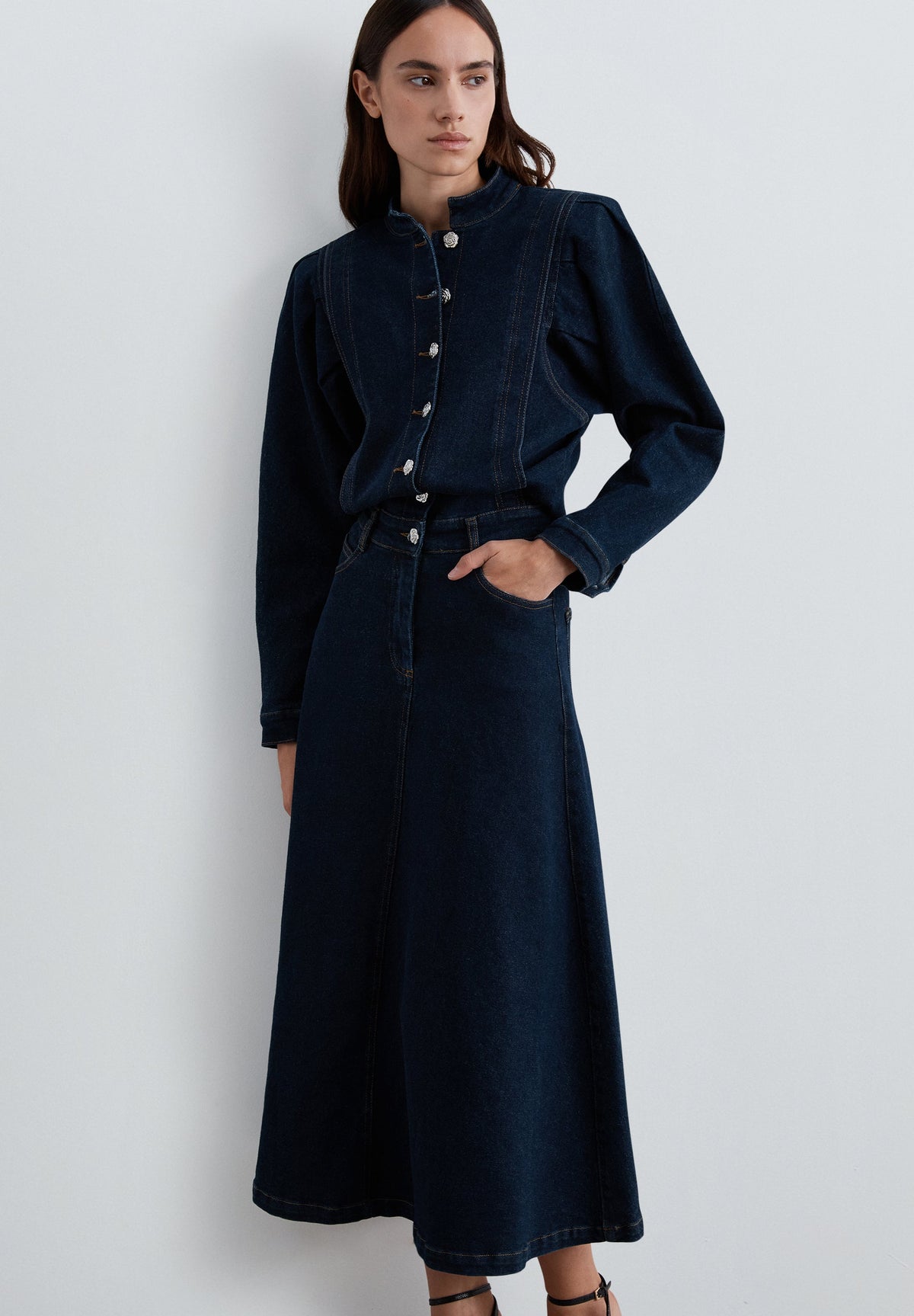 SCROSE DENIM DRESS