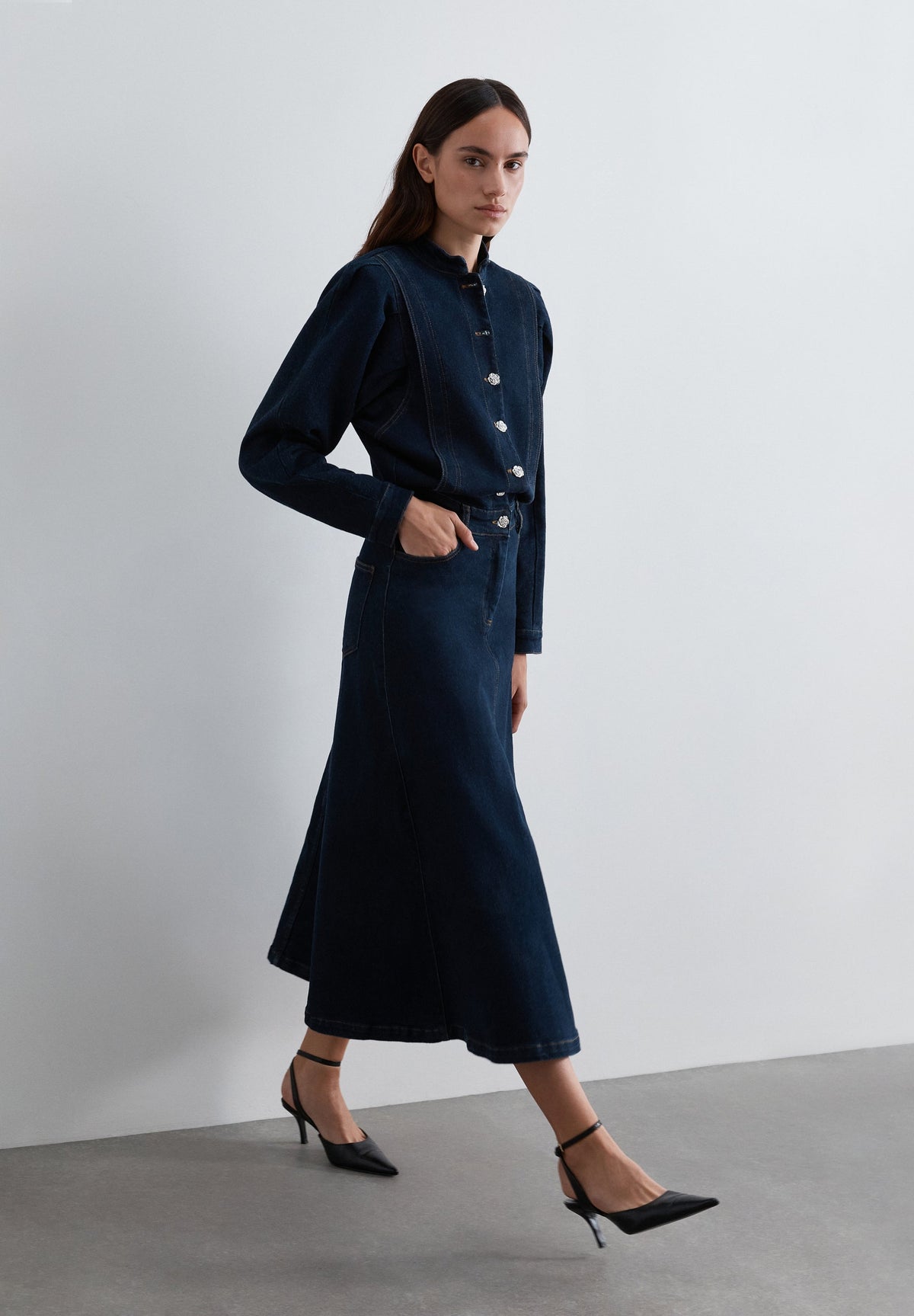 SCROSE DENIM DRESS