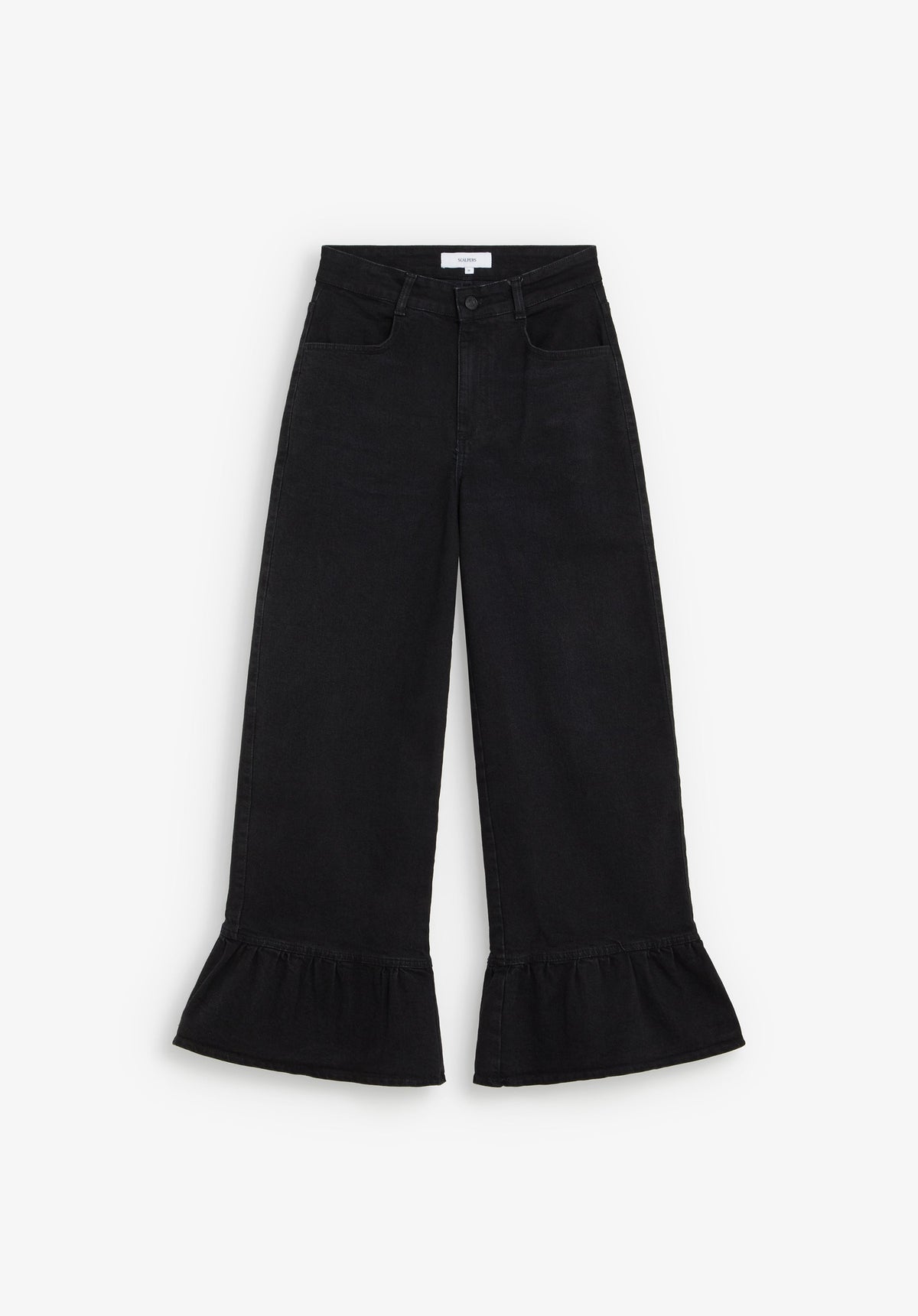JEANS WITH RUFFLE DETAIL