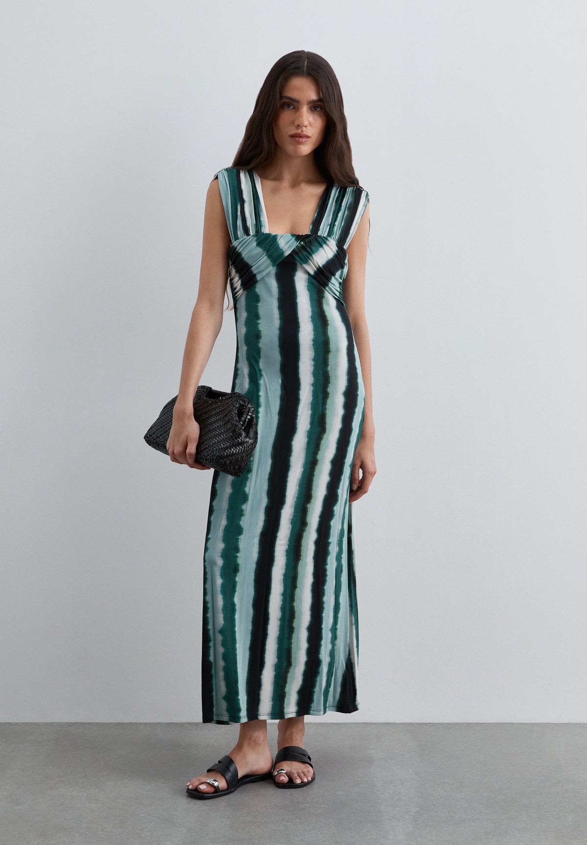 SCSTRIPES SLIP JERSEY DRESS