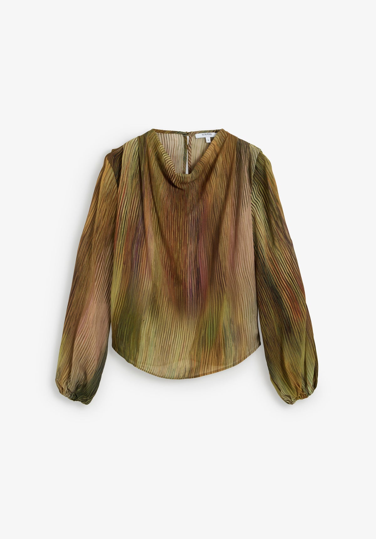 MULTICOLOURED PLEATED BLOUSE