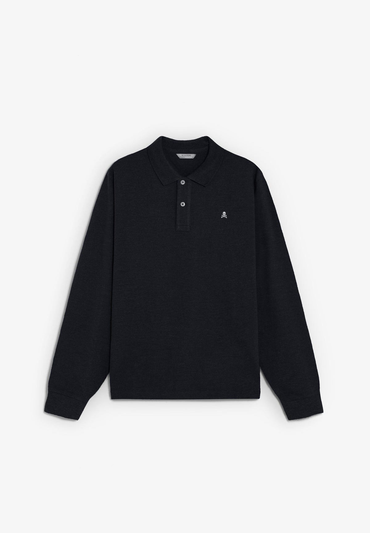 LONG SLEEVE POLO SHIRT WITH SKULL
