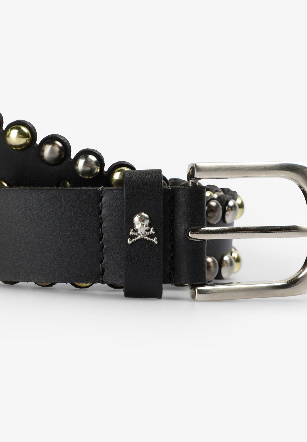 LEATHER BELT WITH STUDS