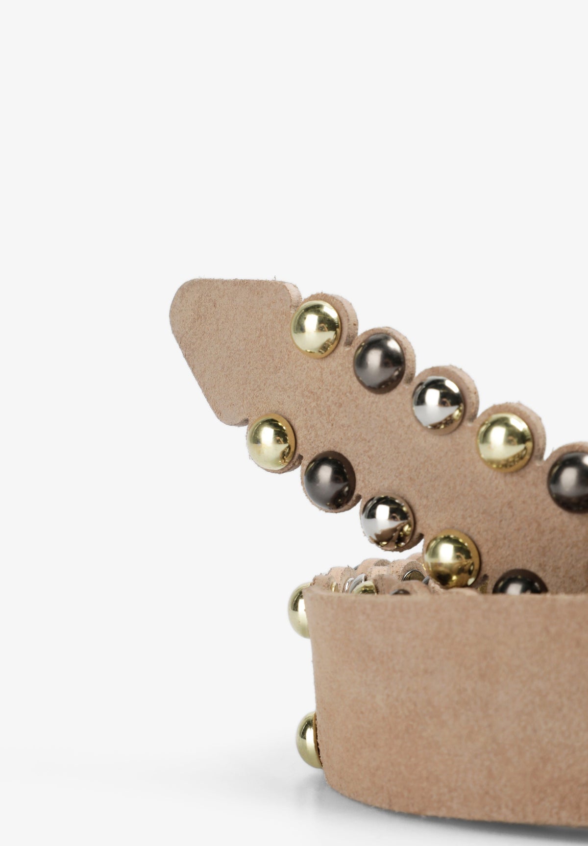 STUDDED SUEDE BELT