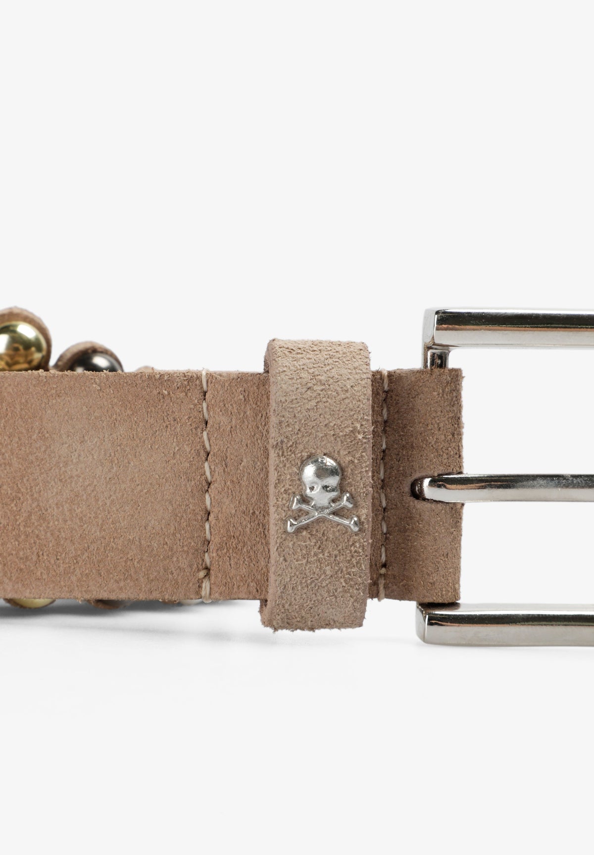 STUDDED SUEDE BELT