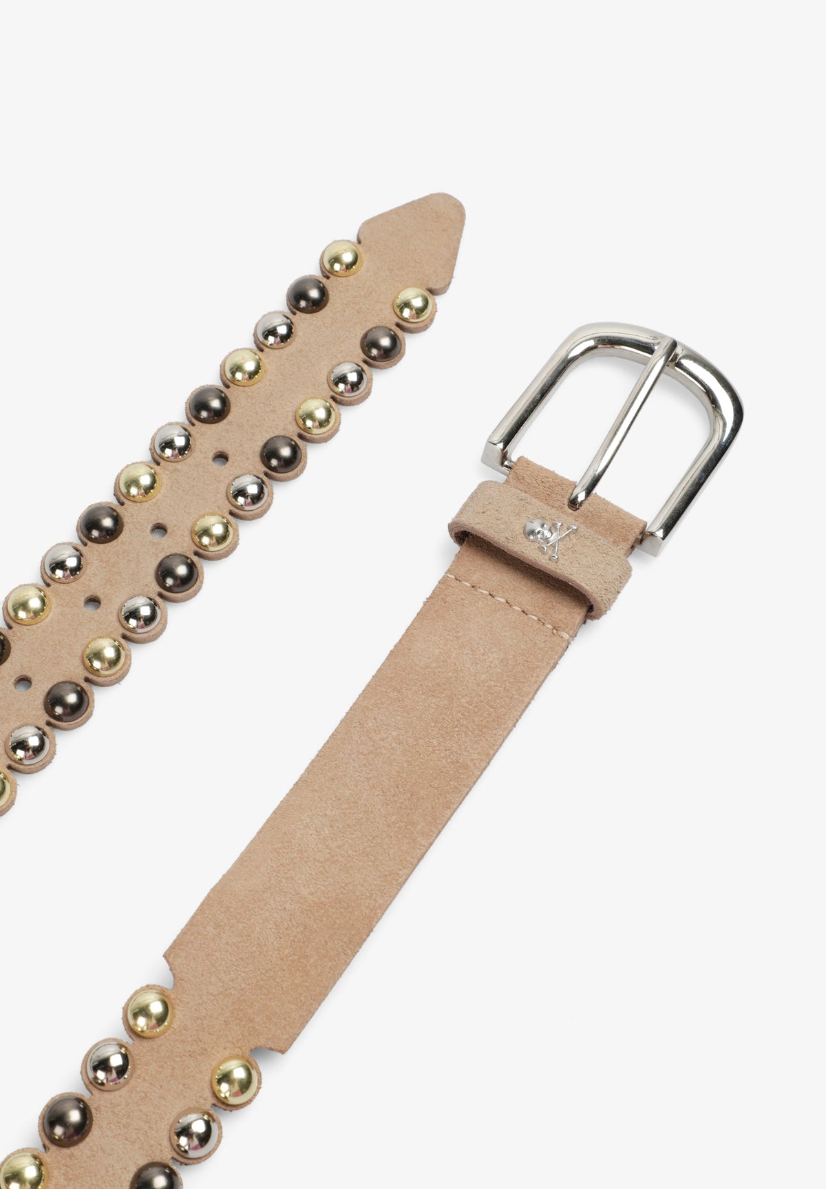 STUDDED SUEDE BELT