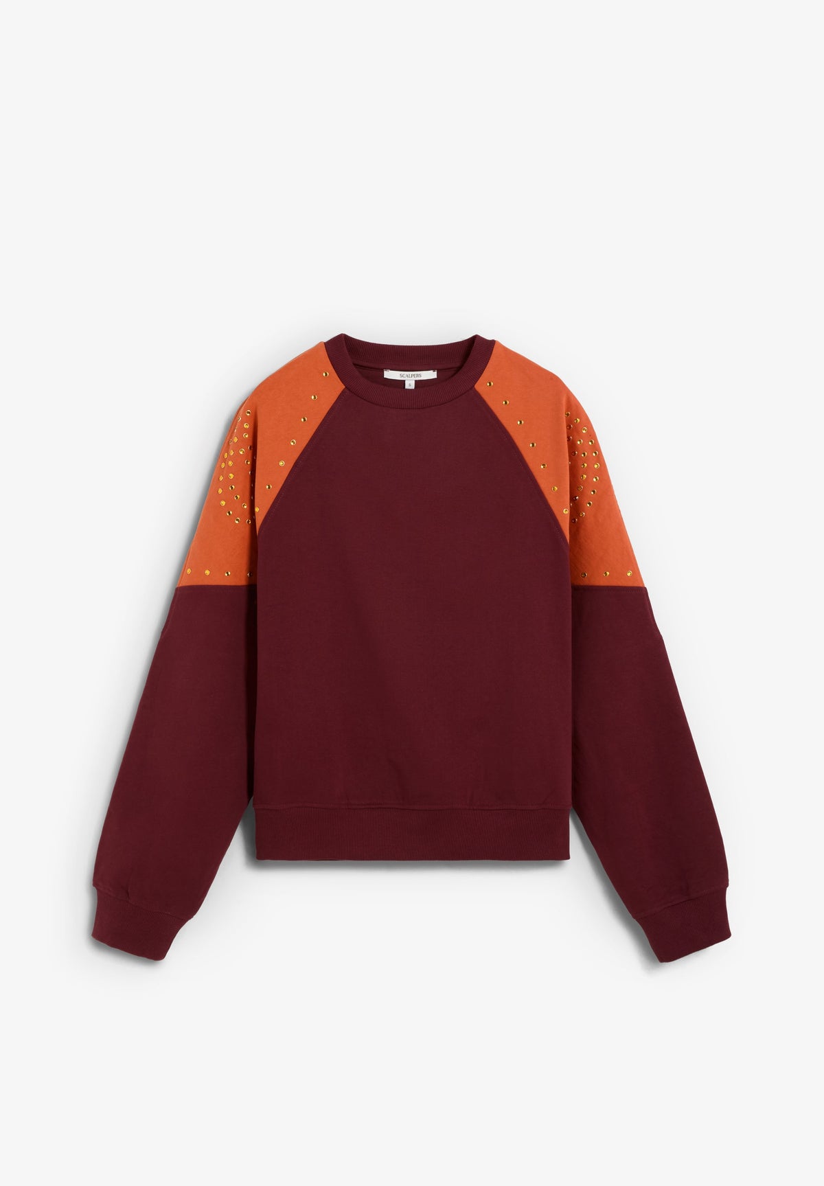TWO-TONE SWEATSHIRT WITH STUDS