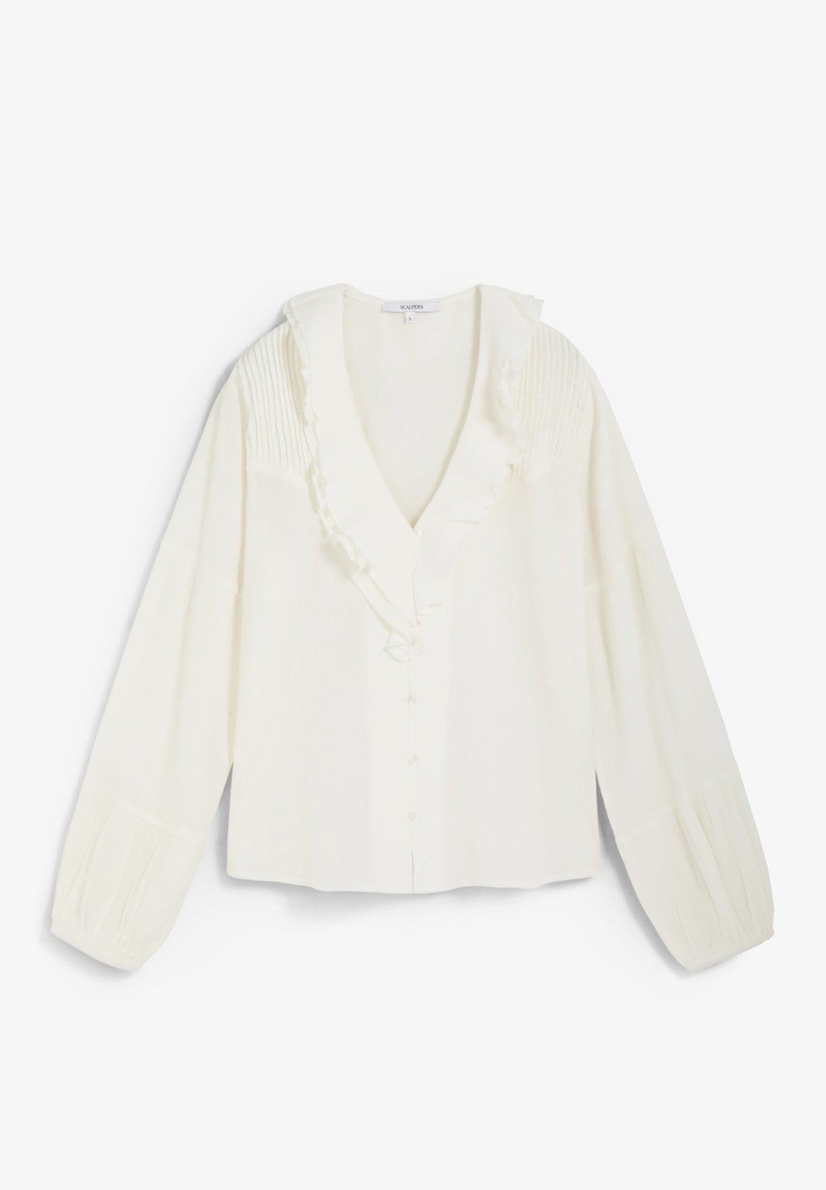PLEATED RUFFLE SHIRT