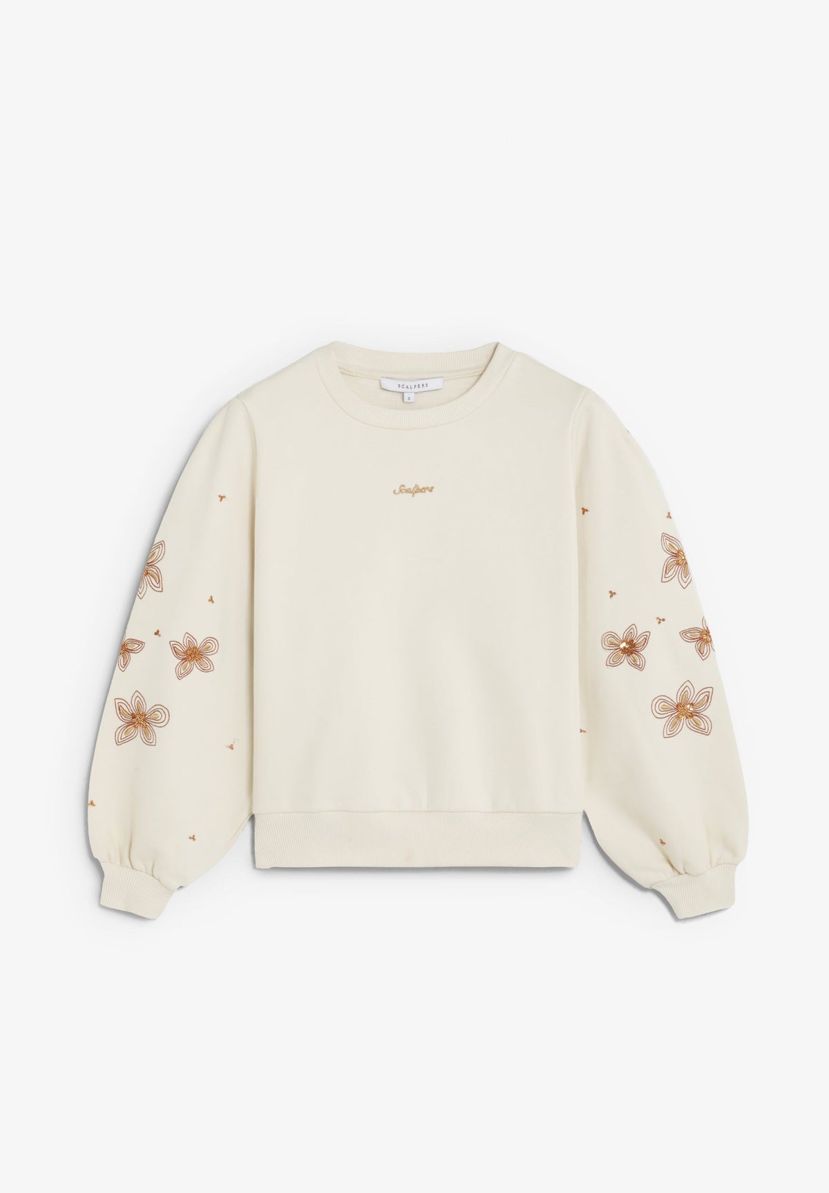 SWEATSHIRT WITH FLORAL EMBROIDERY