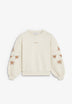 SWEATSHIRT WITH FLORAL EMBROIDERY