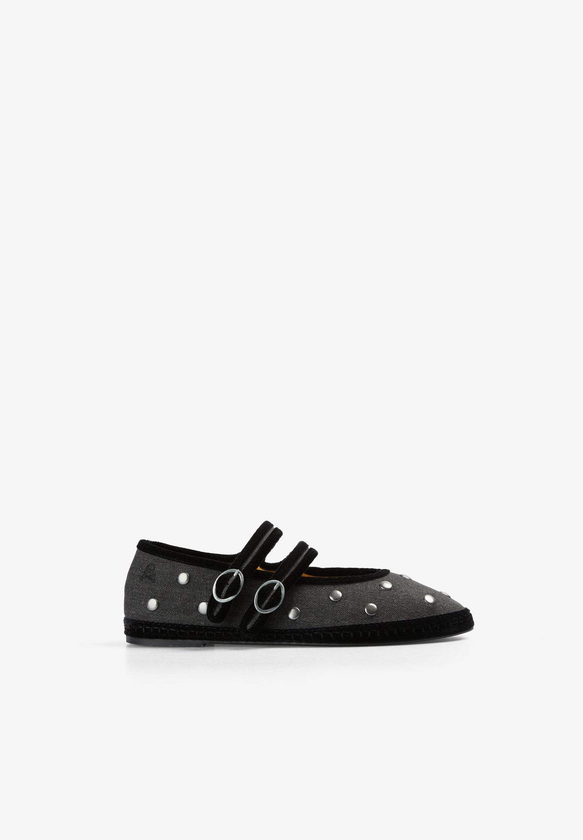 SCDENIMSTUDSDOUBLESTRAP SLIPPER