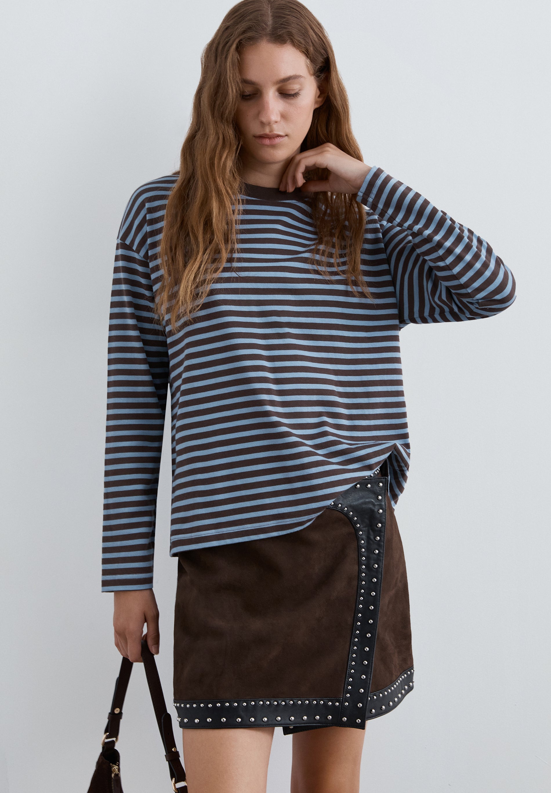 SCSTRIPES LS SCARF TEE