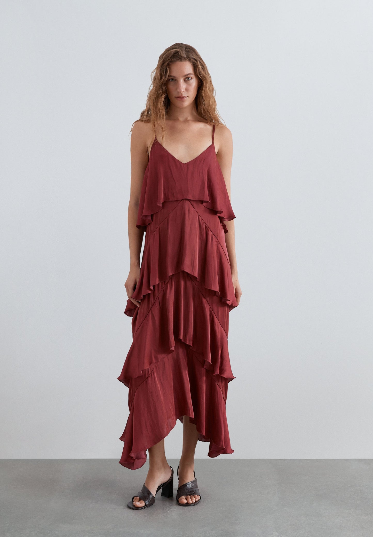 SCSLIP RUFFLE DRESS