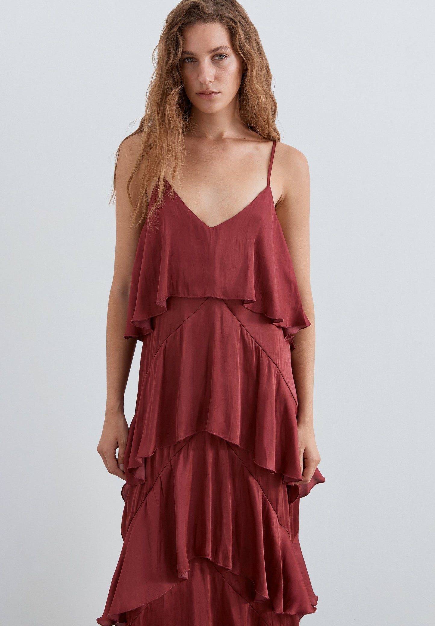 SCSLIP RUFFLE DRESS
