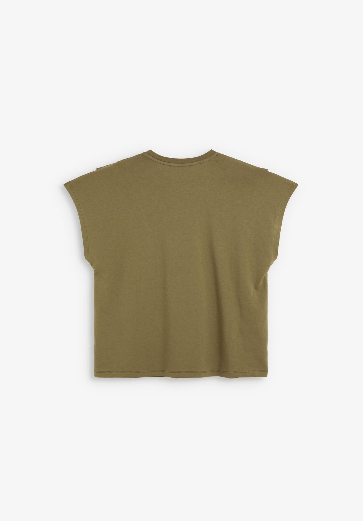 PLEATED DETAIL T-SHIRT WITH STUDS