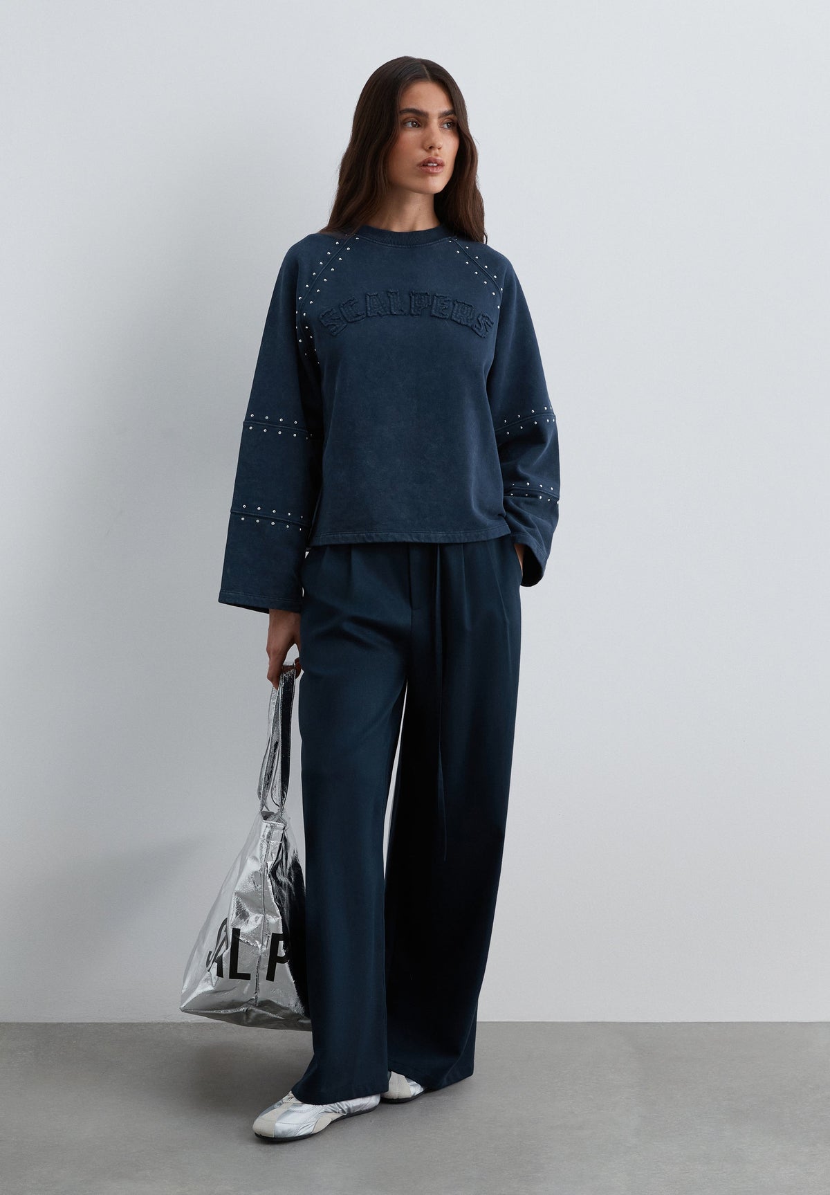 SCMARBLE STUDS CORPORATE SWEATER